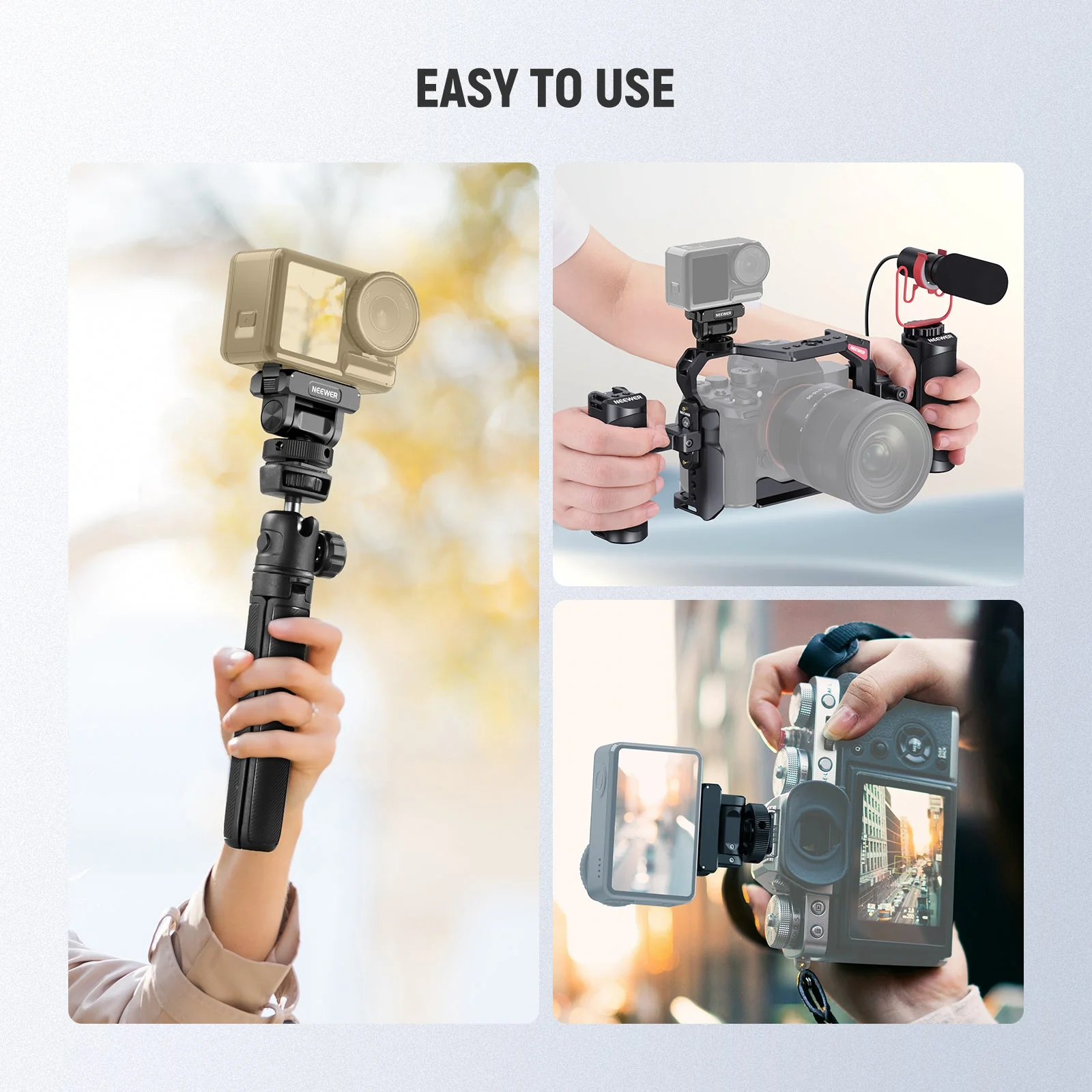 NEEWER AC012 Magnetic Cold Shoe Mount For DJI Osmo 360/Action 5 Pro/4/3 - Image 9