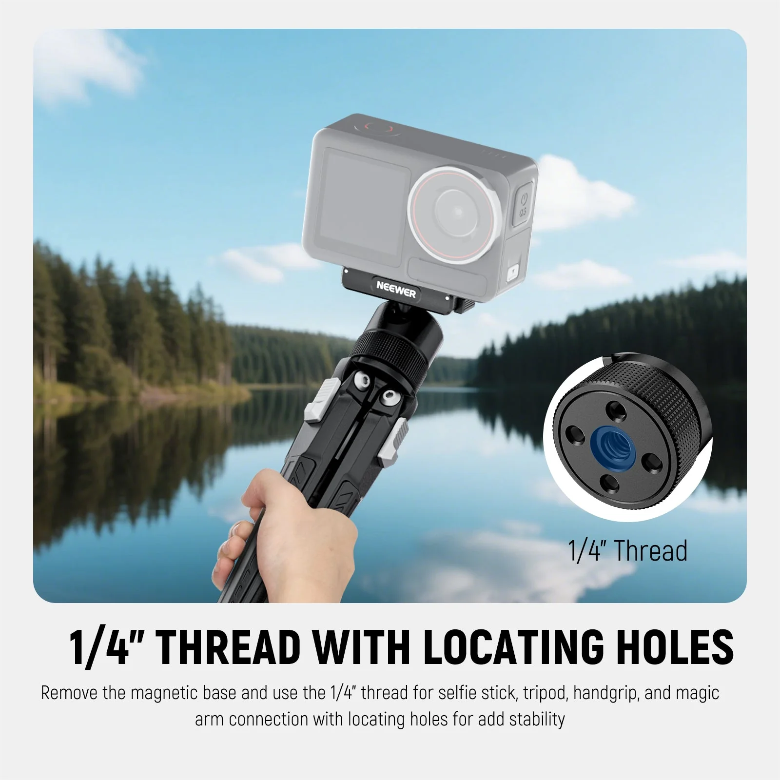 NEEWER AC013 Magnetic Camera Mount For DJI Osmo 360 Action 5 Pro/4/3 - Image 5