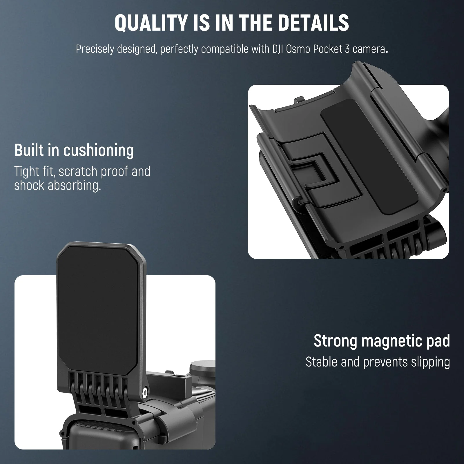 NEEWER BASICS AC015 Magnetic Camera Mount 180° Rotate For DJI Osmo Pocket 3 - Image 7