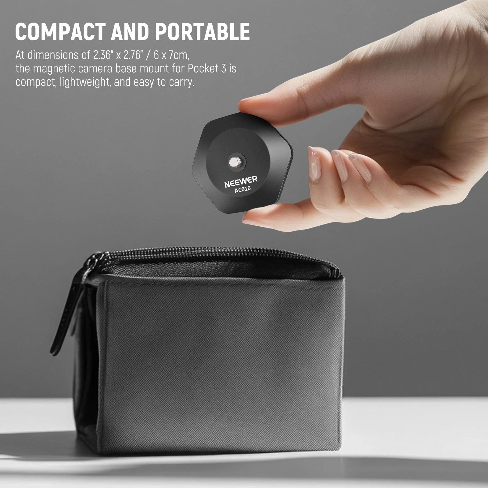 NEEWER AC016 Magnetic Camera Mount For DJI Osmo Pocket 3 - Image 5