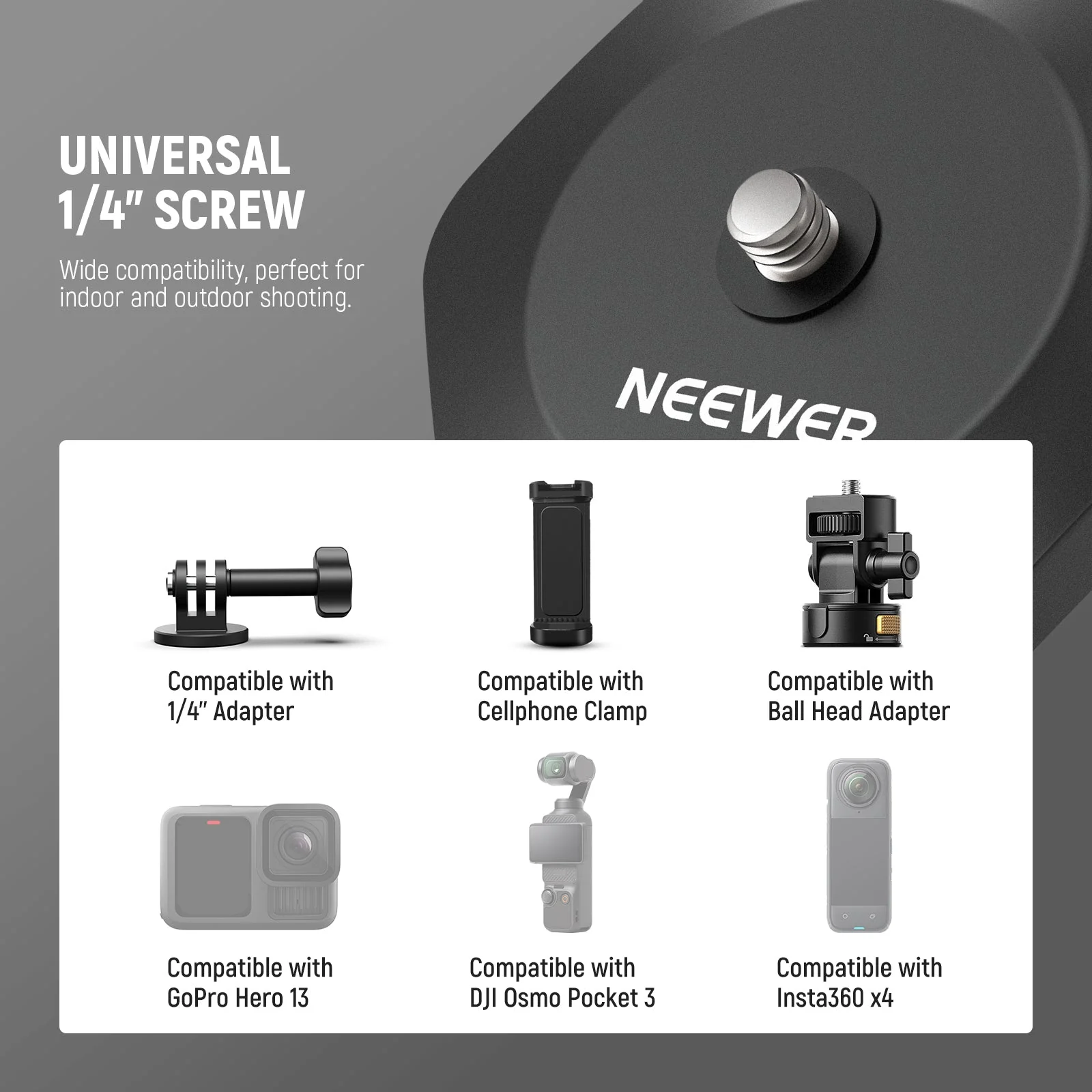 NEEWER AC016 Magnetic Camera Mount For DJI Osmo Pocket 3 - Image 6