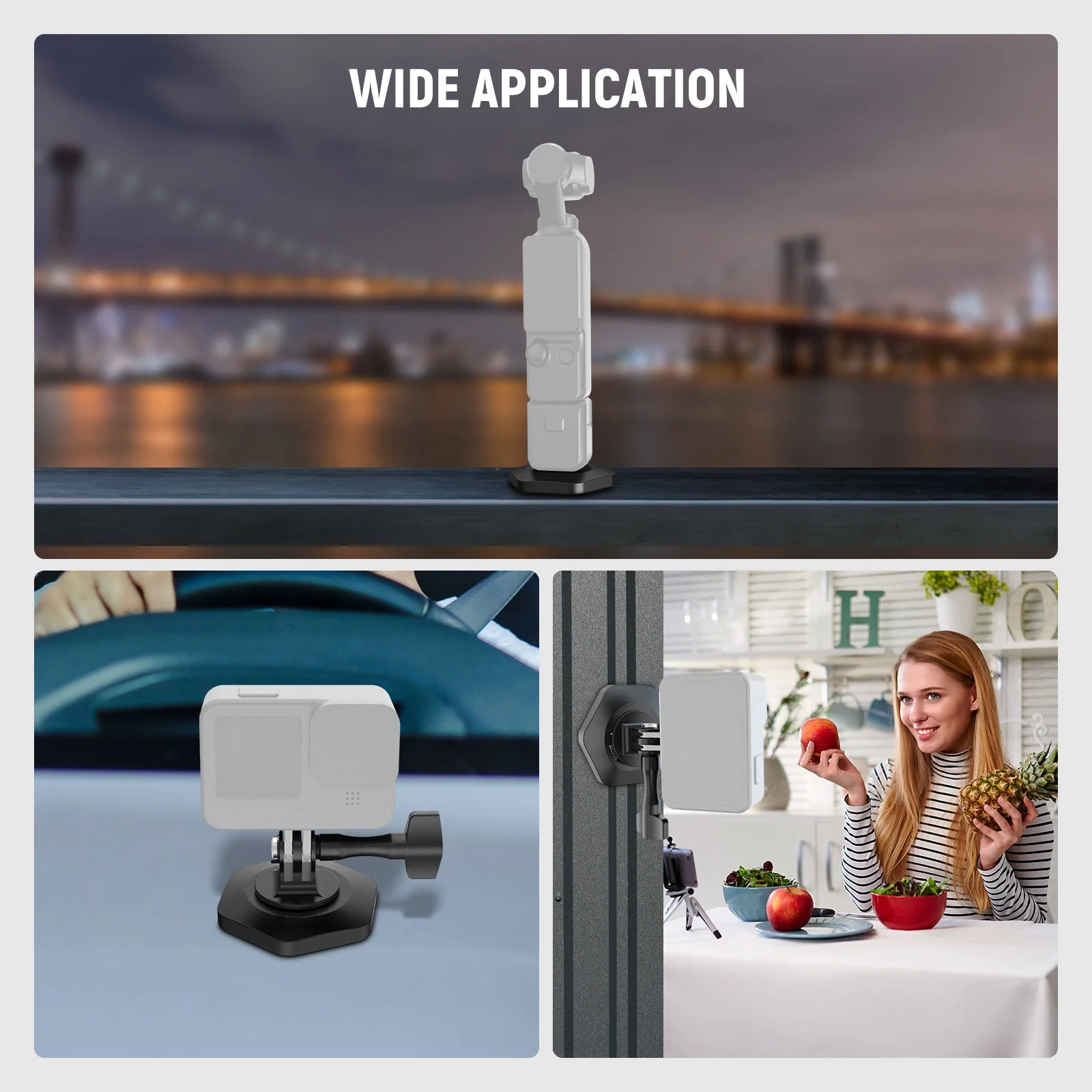 NEEWER AC016 Magnetic Camera Mount For DJI Osmo Pocket 3 - Image 7