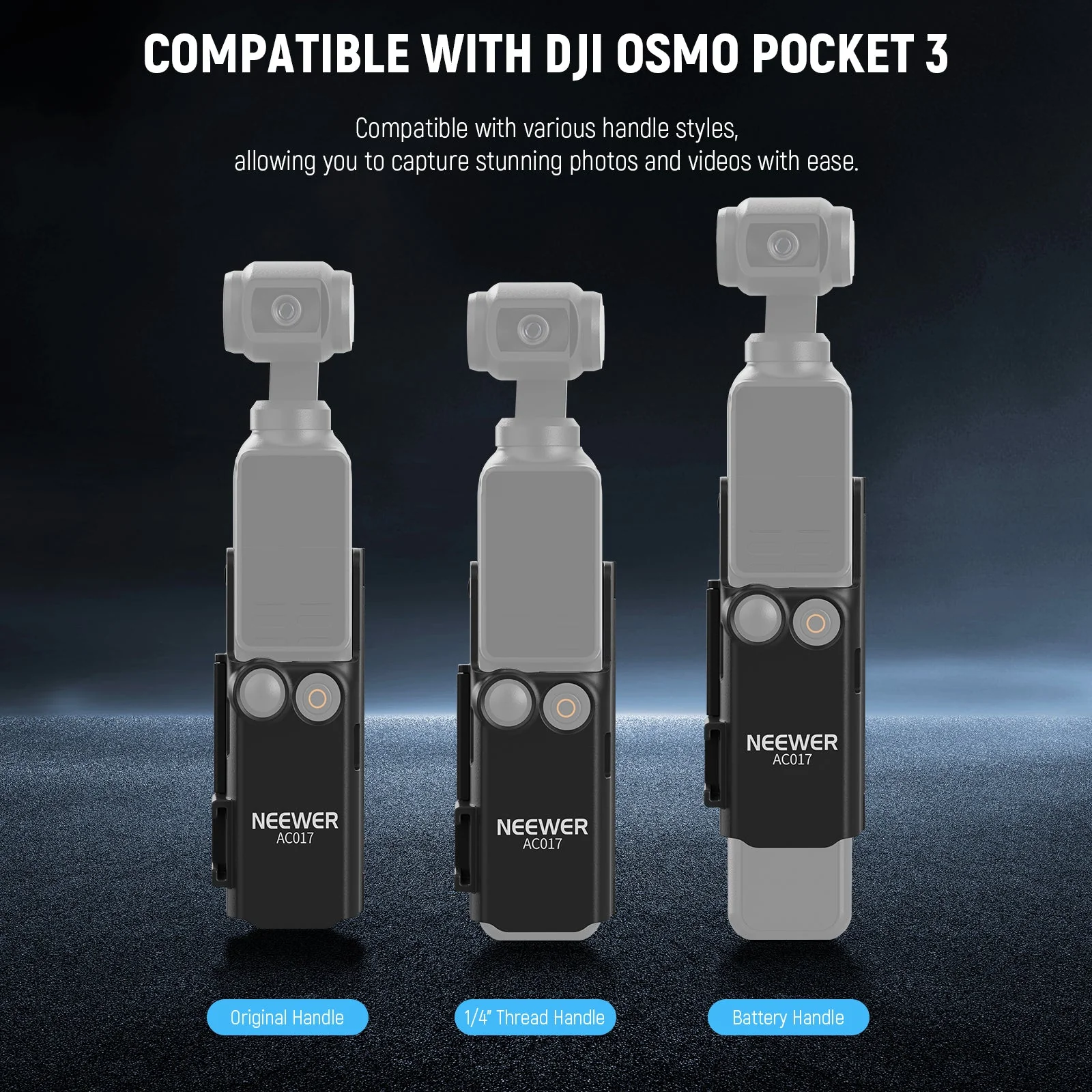 NEEWER BASICS AC017 Extension Adapter Bracket For DJI Osmo Pocket 3 - Image 3