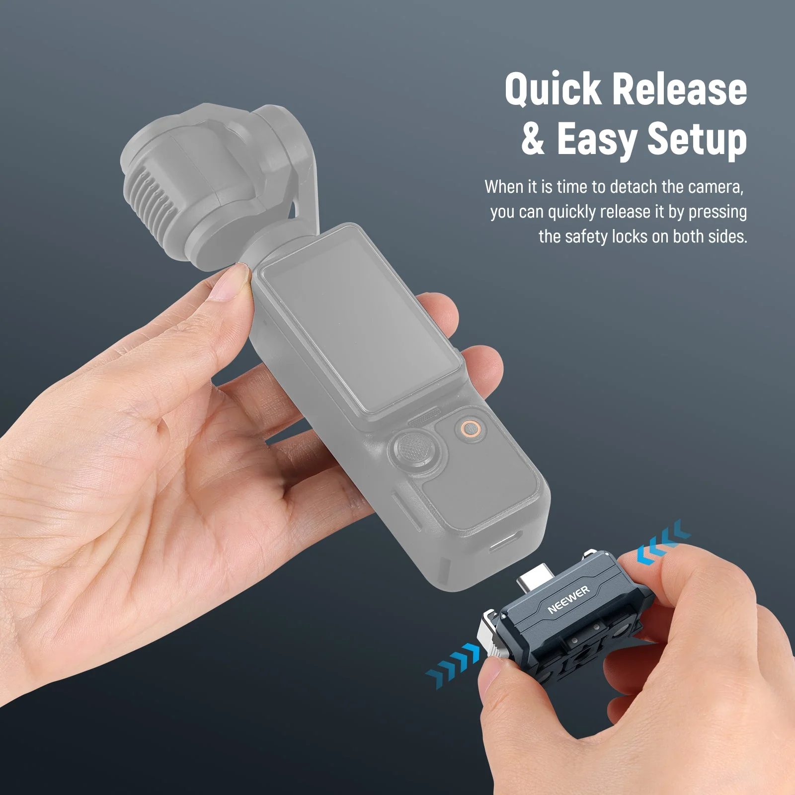 NEEWER AC018 Charging Adapter Base For DJI Osmo Pocket 3 - Image 3