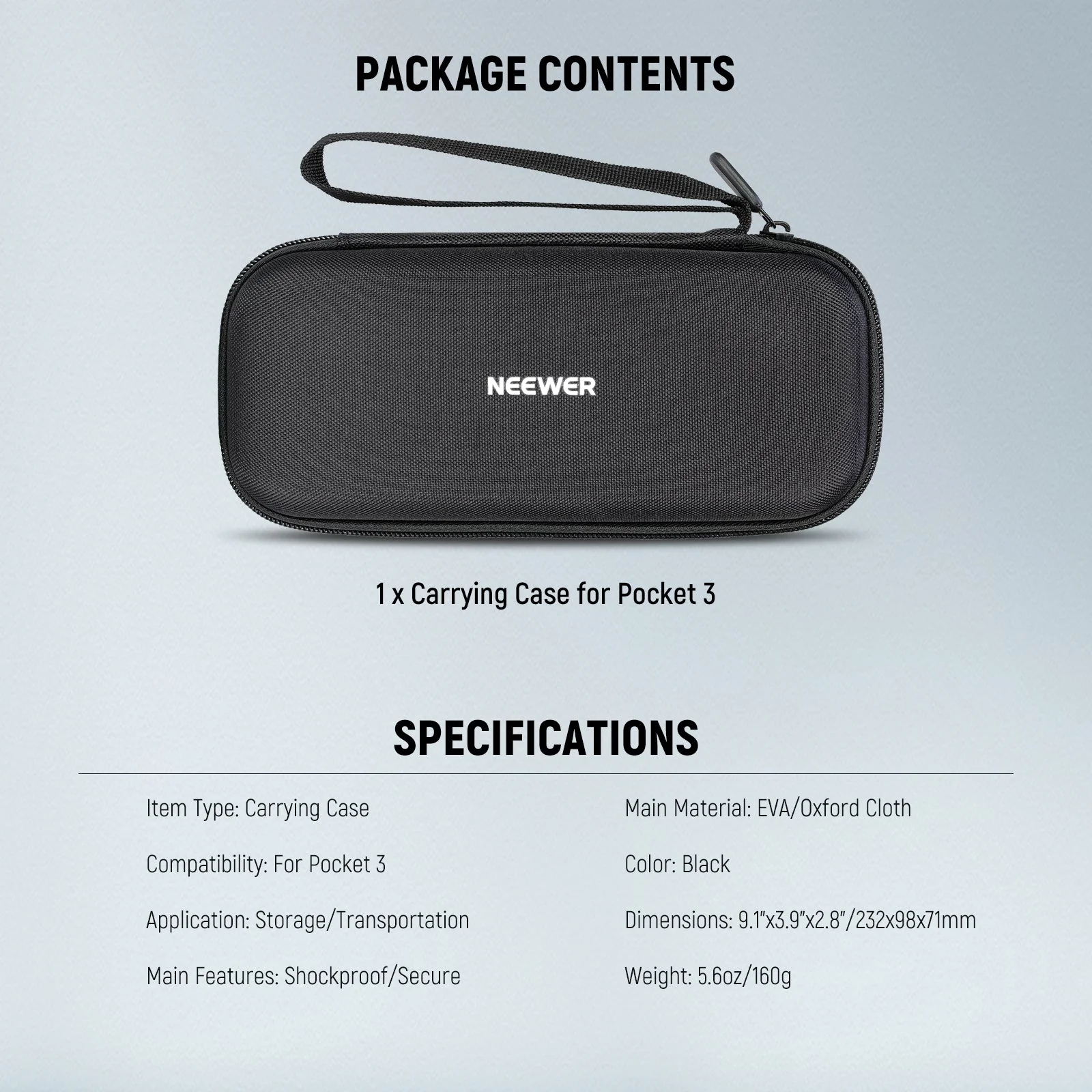 NEEWER AC025 Carrying Case for DJI Osmo Pocket 3 - Image 7
