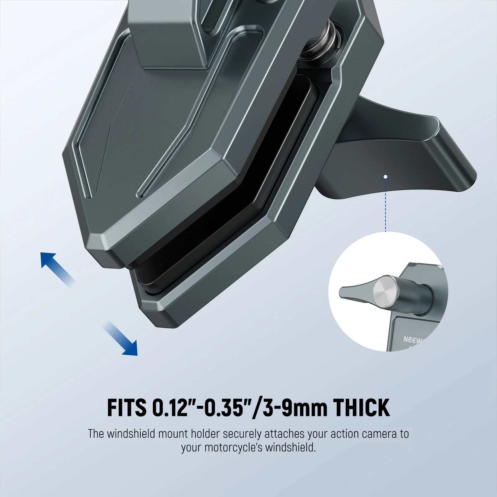 NEEWER AC032 Motorcycle Windshield Mount For Action Camera - Image 2