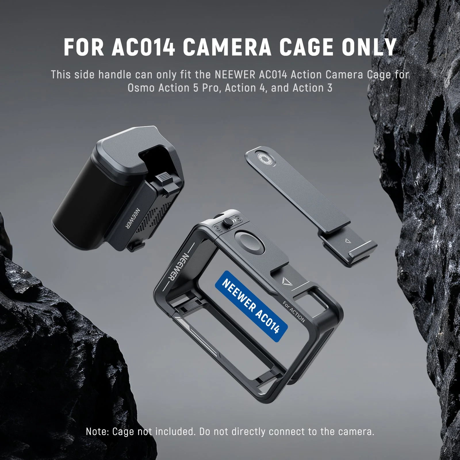 NEEWER AC034 Side Handle for AC014 DJI Osmo Action 5 Pro/4/3 Cage - Image 2