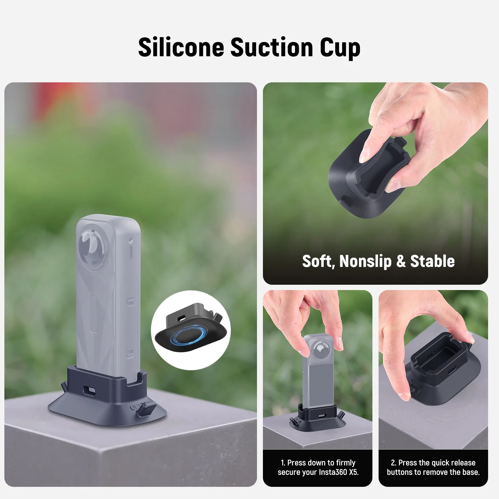 NEEWER AC036 Silicone Stand Base For Insta360 X5 - Image 6