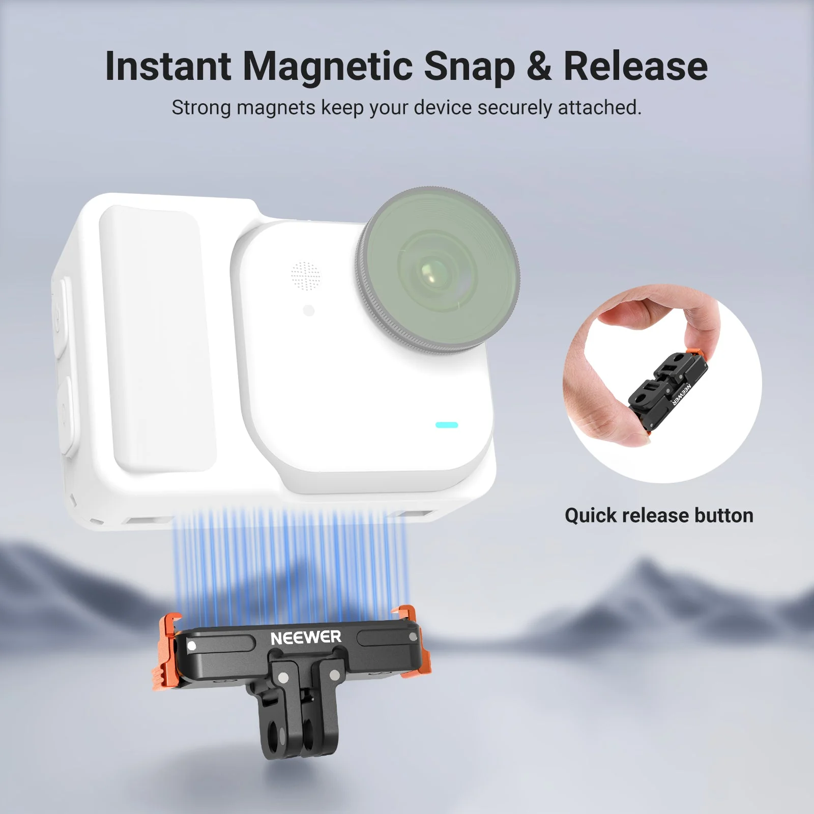 NEEWER AC045 Magnetic Mount Adapter For Insta360 GO Ultra - Image 3