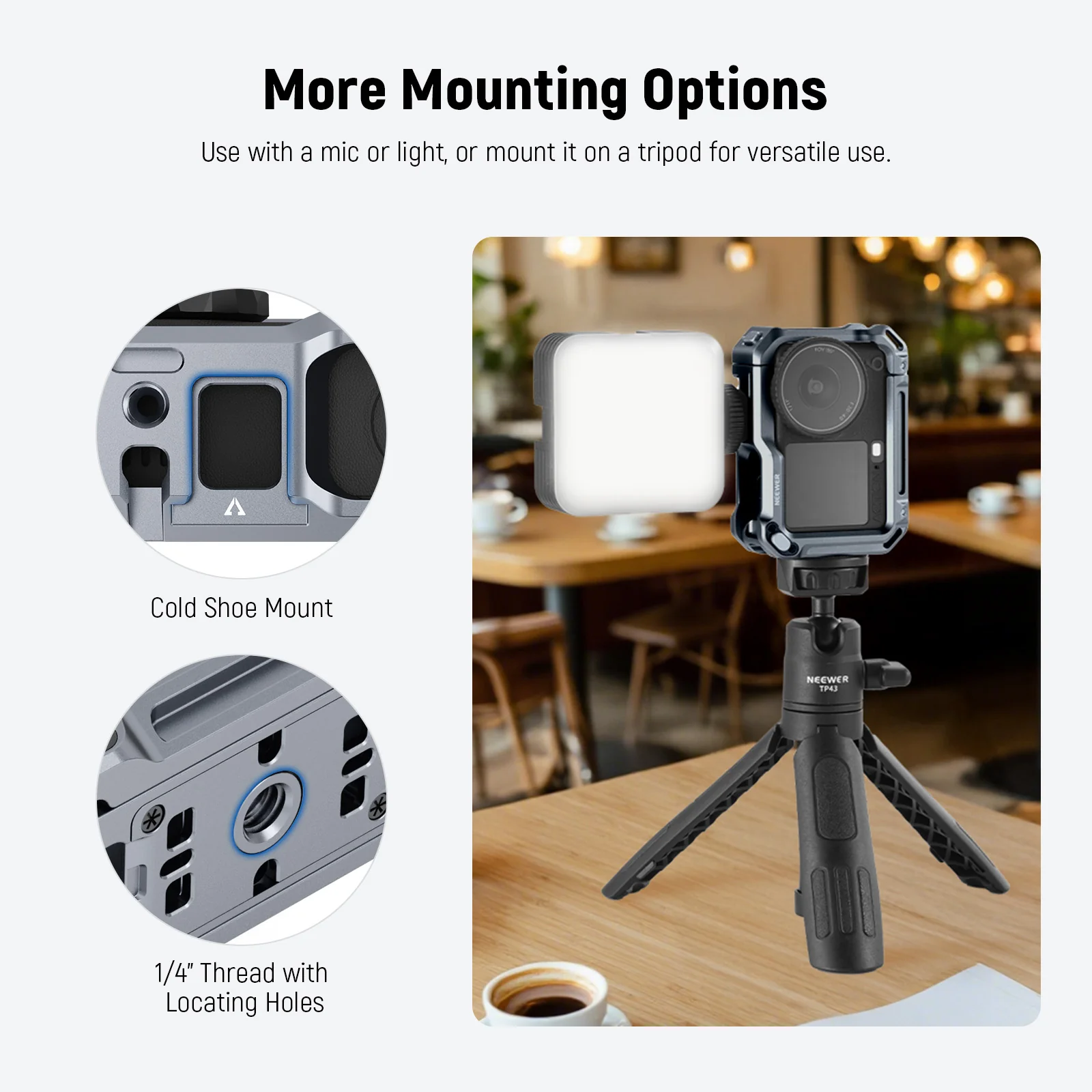 NEEWER AC049 Action Camera Cage For DJI Osmo Action 6 - Image 5