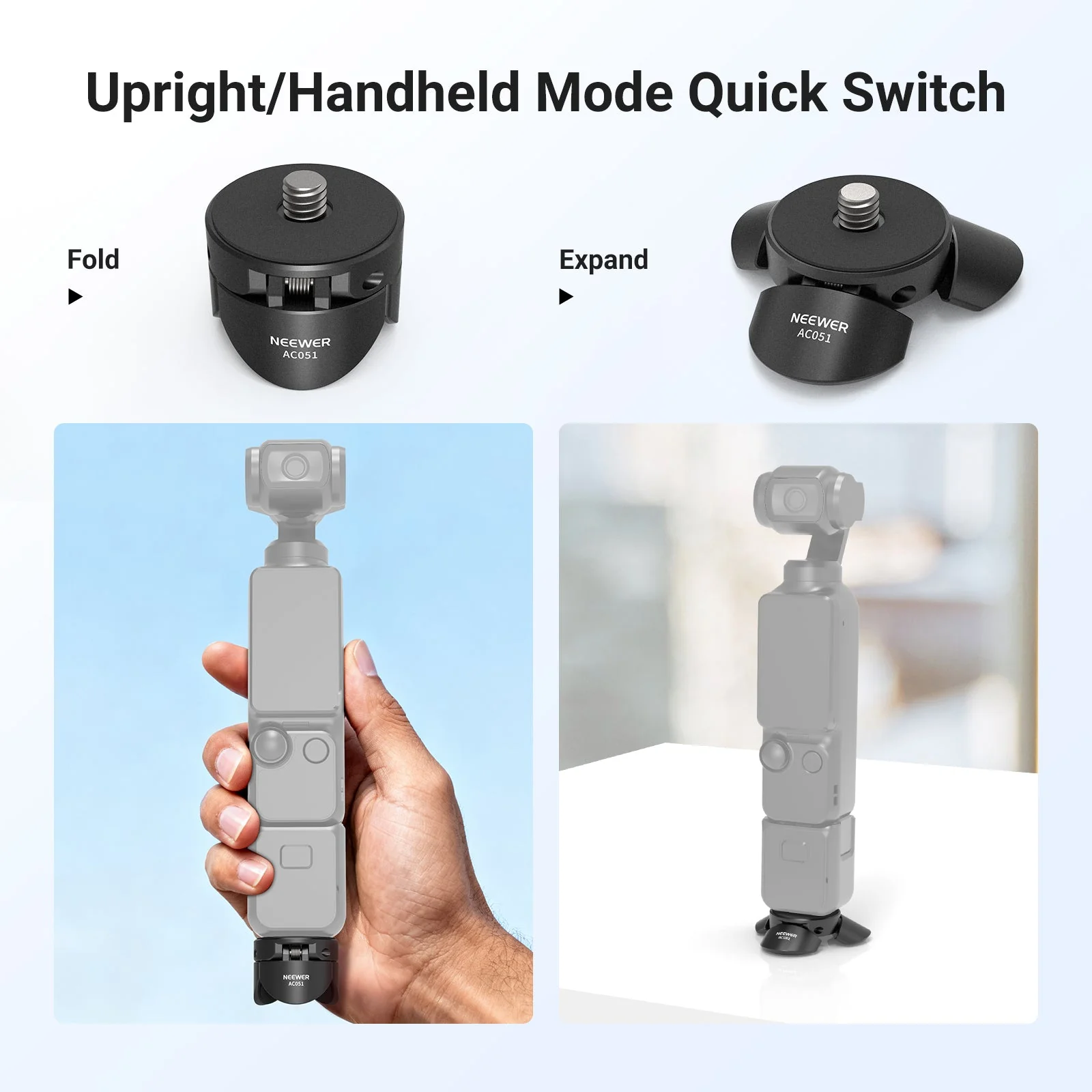 NEEWER AC051 Mini Tripod Compatible with DJI Osmo Pocket 3 - Image 2