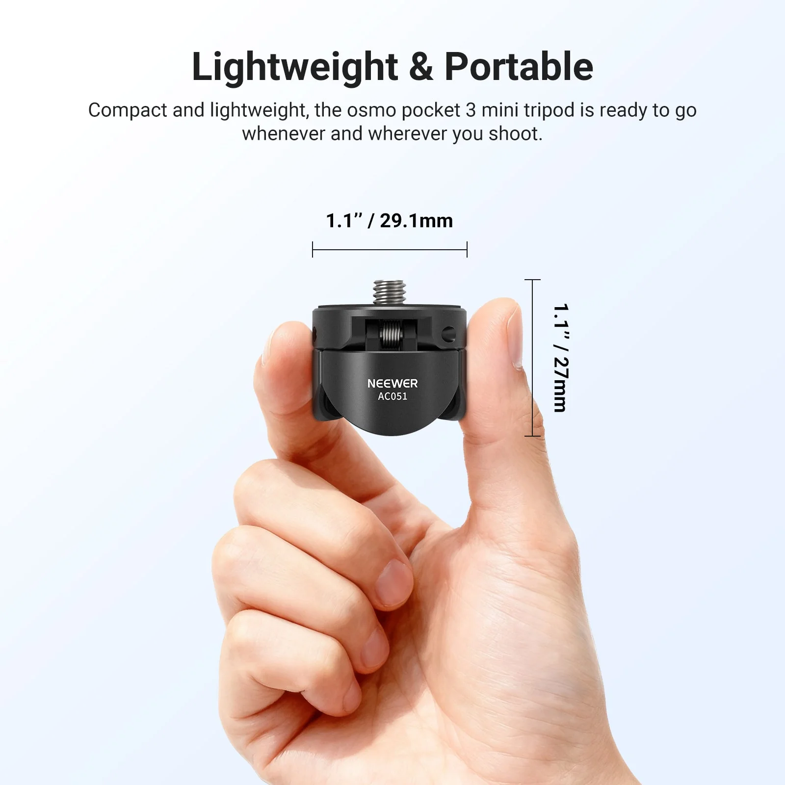 NEEWER AC051 Mini Tripod Compatible with DJI Osmo Pocket 3 - Image 6