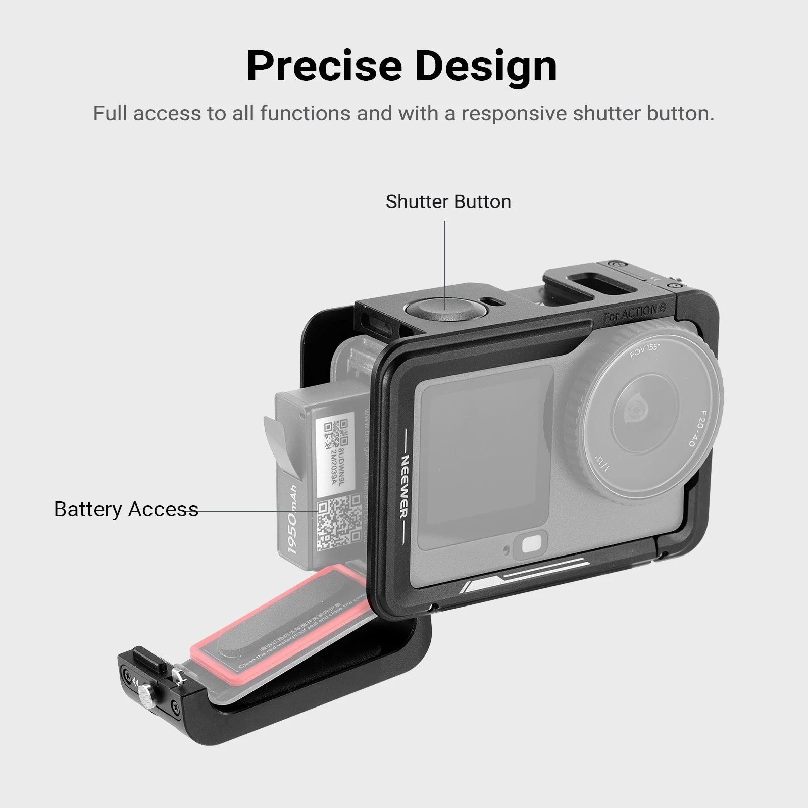 NEEWER AC054 Action Camera Cage for DJI Osmo Action 6 - Image 3