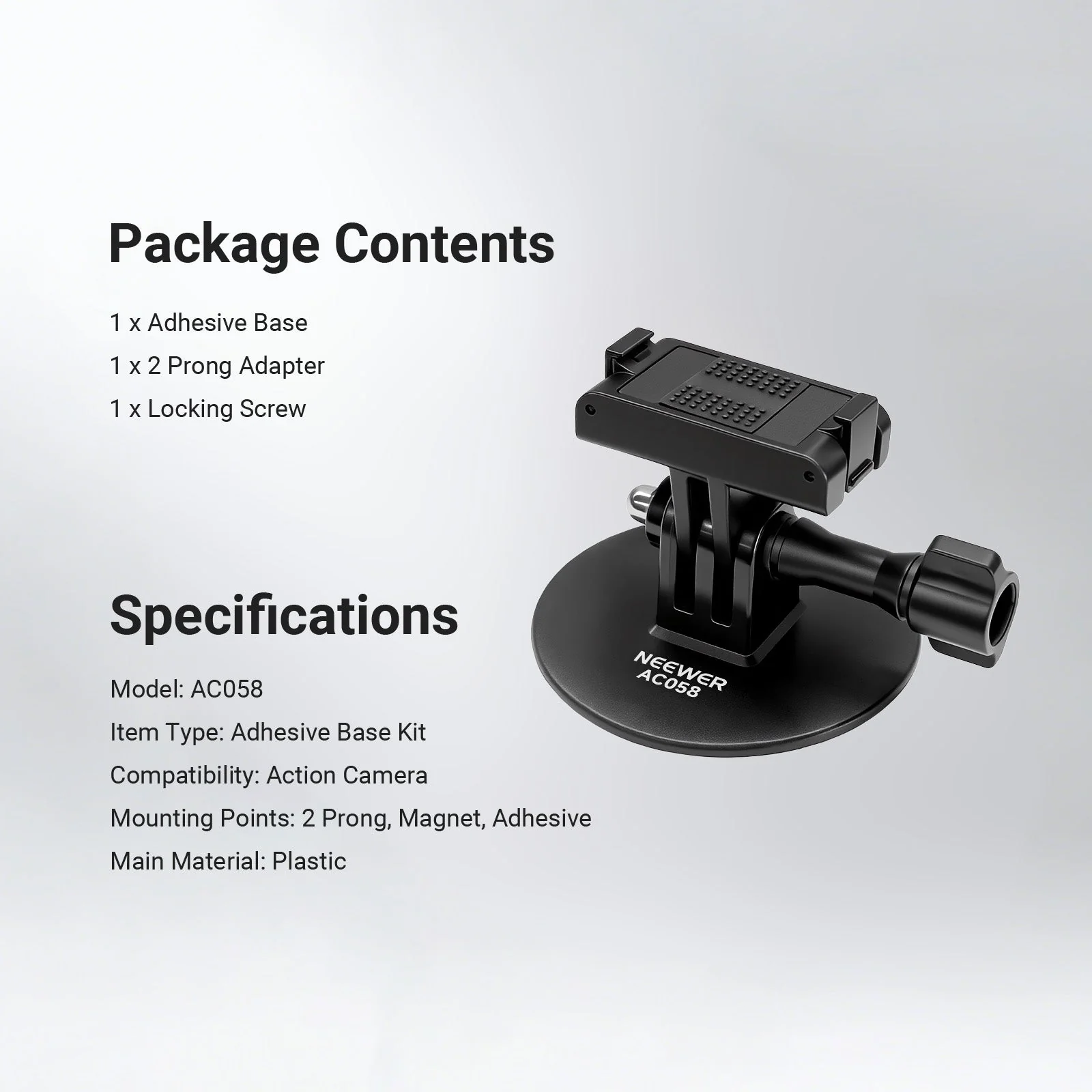 NEEWER AC058 Adhesive Base Mount Kit for DJI Osmo Nano/360/Action 6 5 Pro 4 3 - Image 7