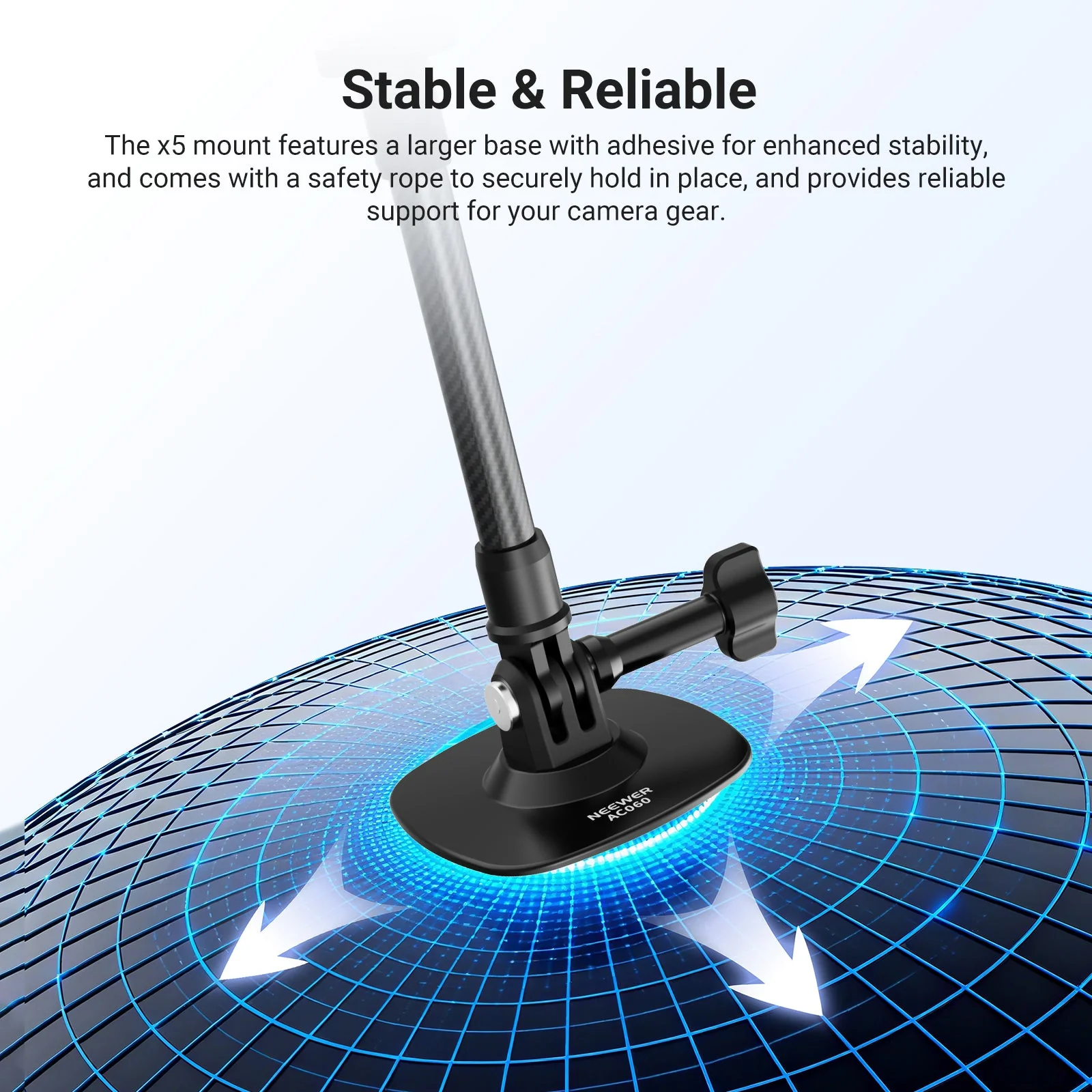 NEEWER AC060 Flexible Helmet Mount for Action Camera - Image 3