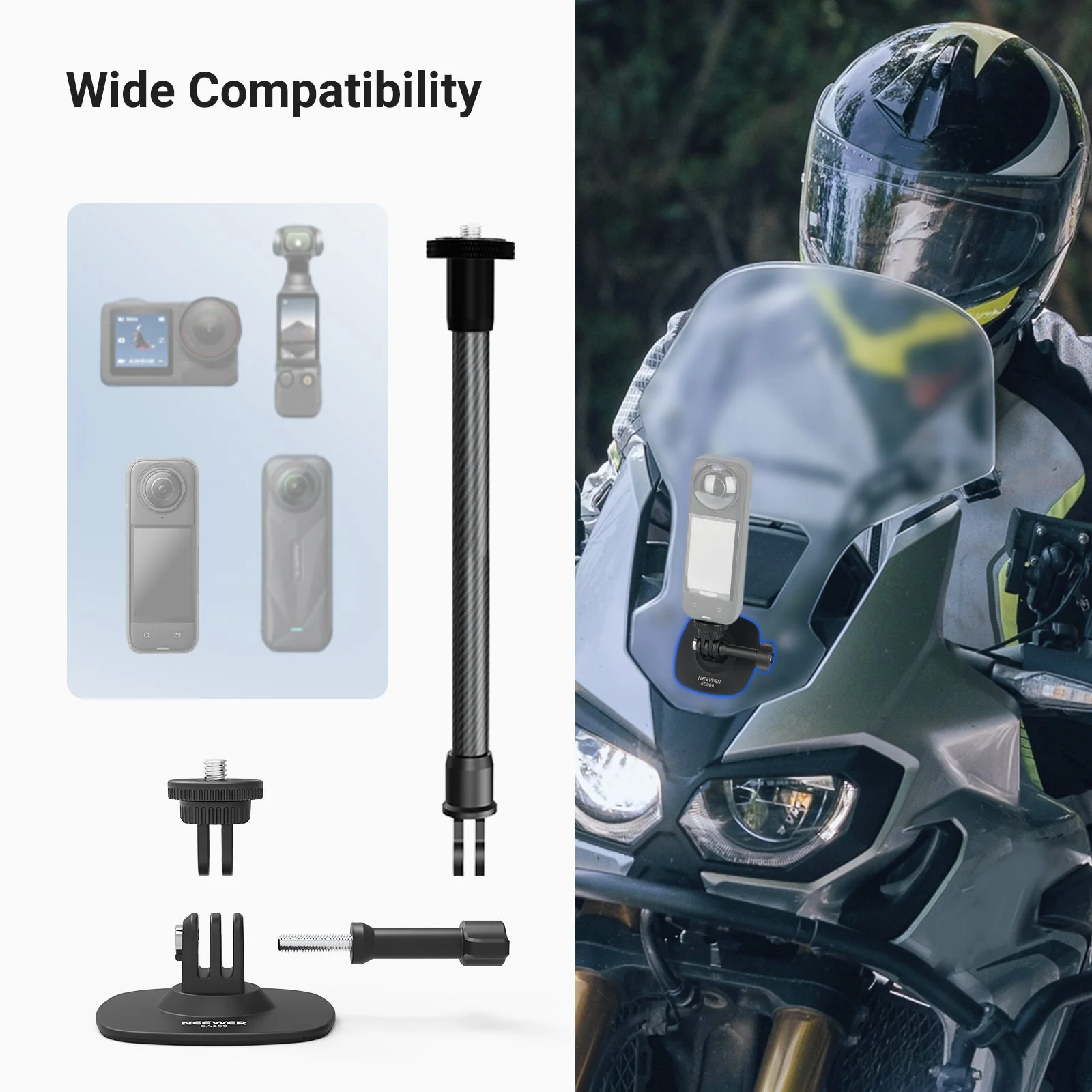 NEEWER AC060 Flexible Helmet Mount for Action Camera - Image 5
