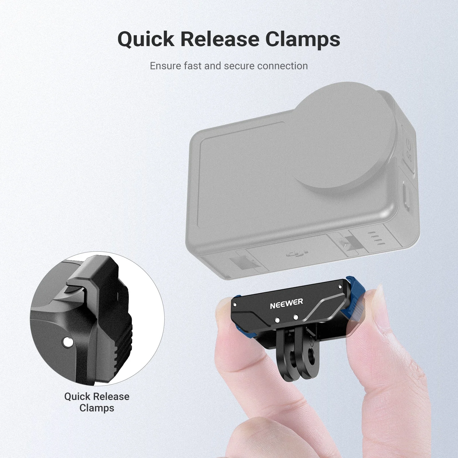 NEEWER AC071 Magnetic Quick Release Mount For DJI Osmo Action 6 - Image 2