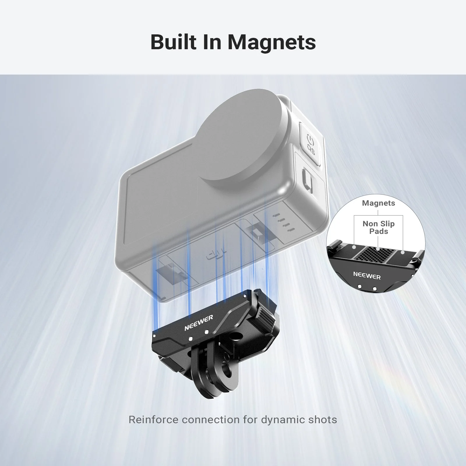 NEEWER AC071 Magnetic Quick Release Mount For DJI Osmo Action 6 - Image 4