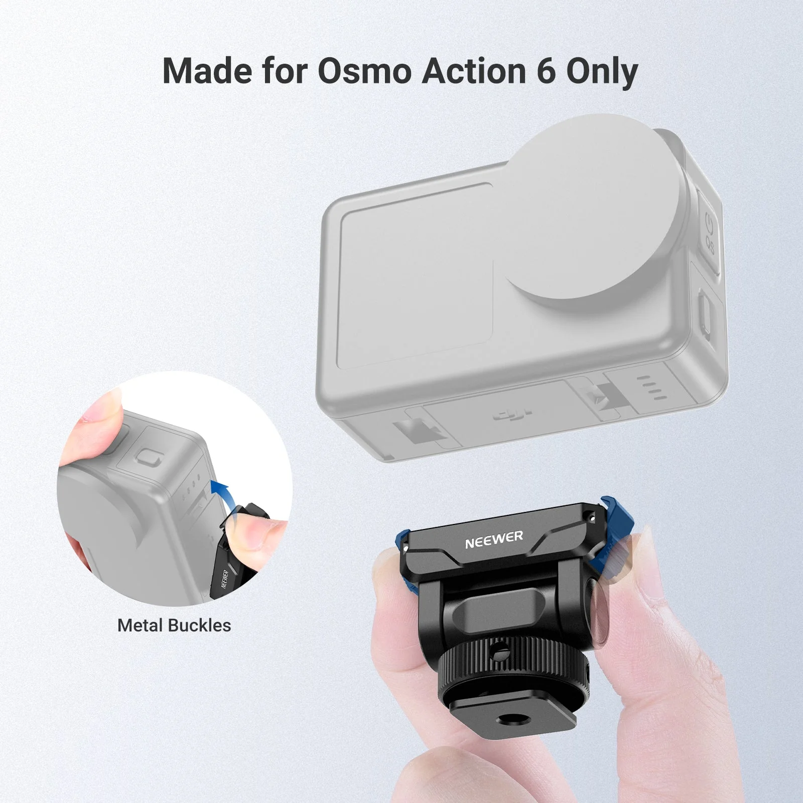 NEEWER AC072 Magnetic Quick Release Mount For DJI Osmo Action 6 - Image 3