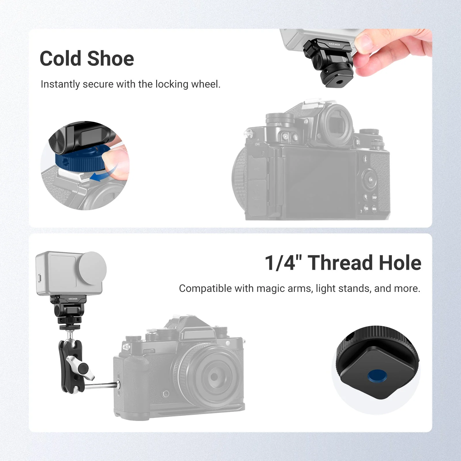 NEEWER AC072 Magnetic Quick Release Mount For DJI Osmo Action 6 - Image 4