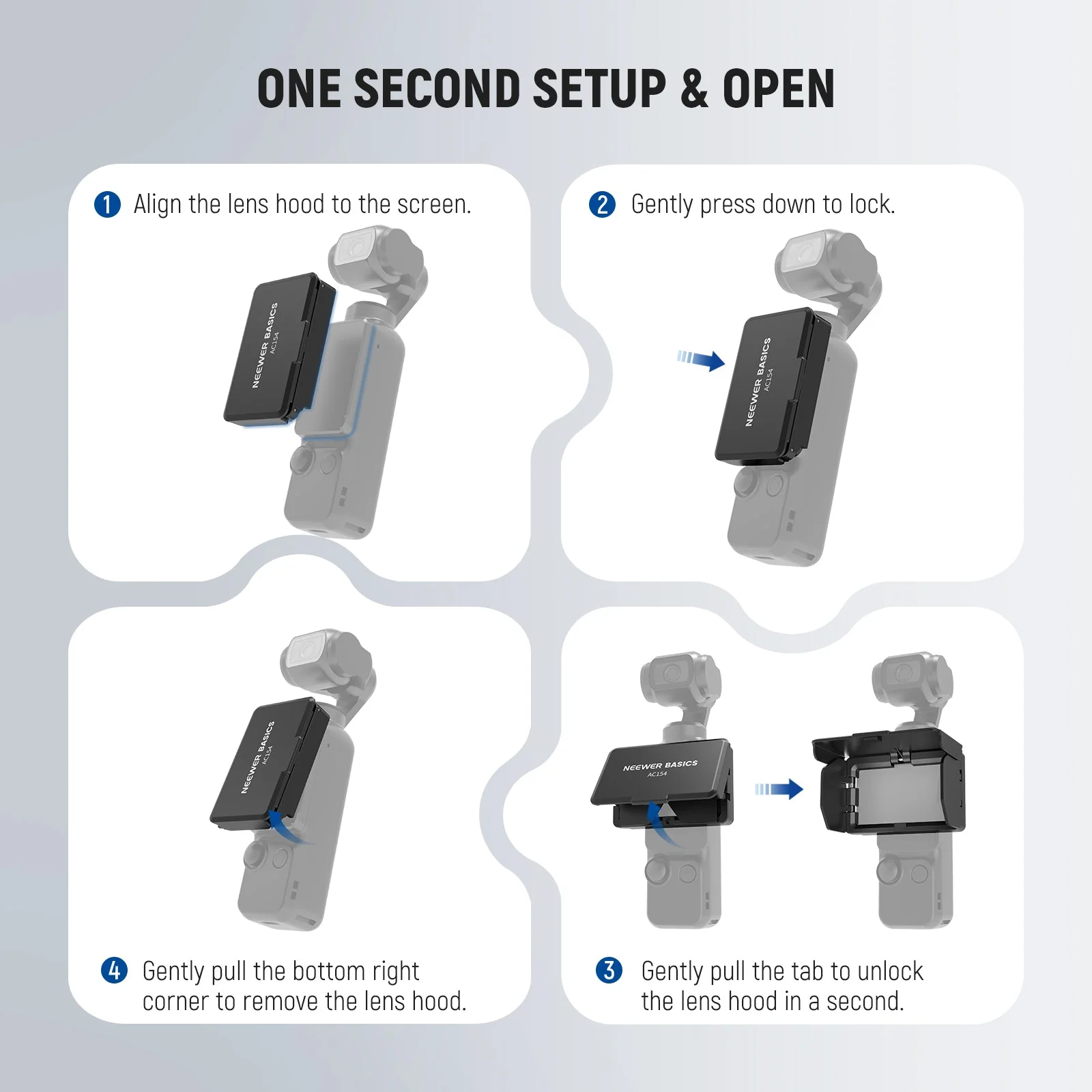 NEEWER AC154 Screen Sunshade For DJI Osmo Pocket 3 - Image 5