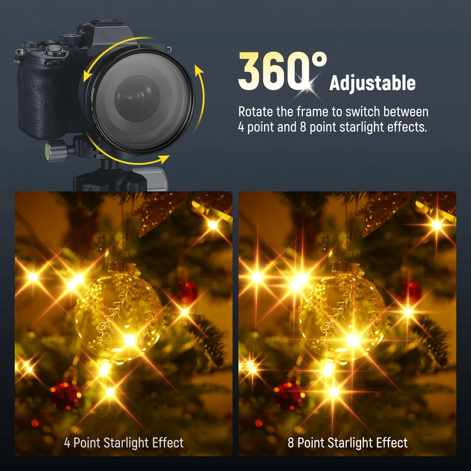 NEEWER Adjustable Star Filter 4/8 Point - Image 4