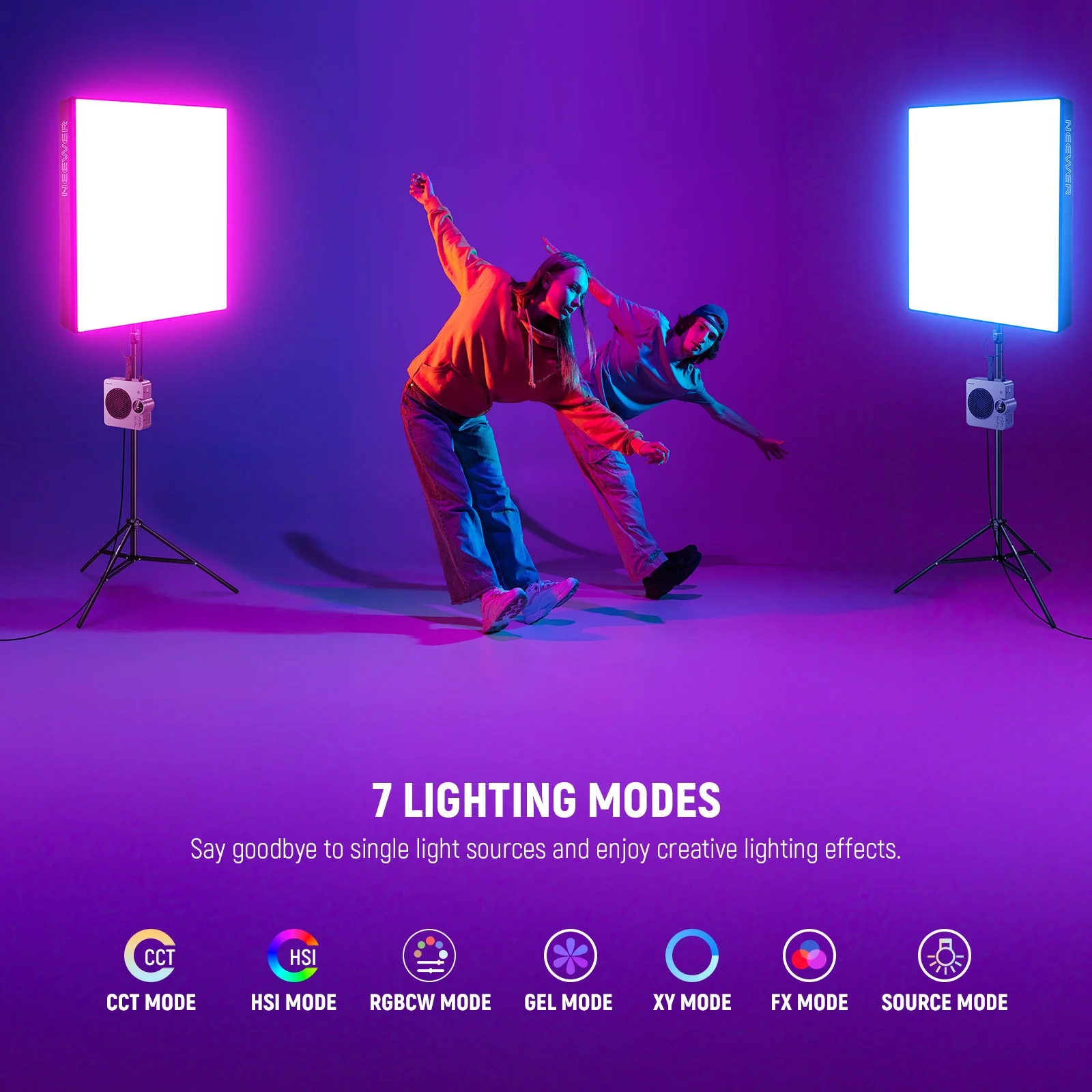 NEEWER AF200C Pro 200W Flexible RGB LED Video Light with Softbox - Image 3