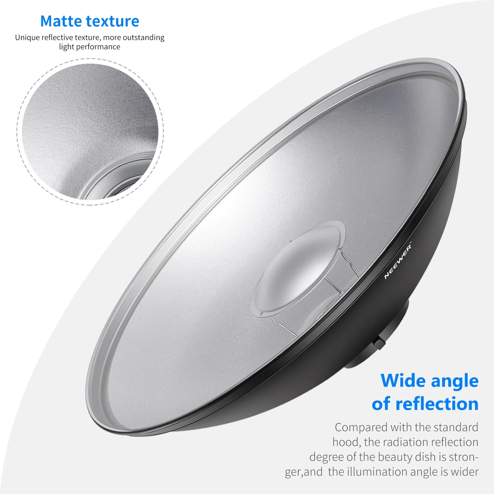 NEEWER Aluminum Standard Reflector Beauty Dish - Image 4