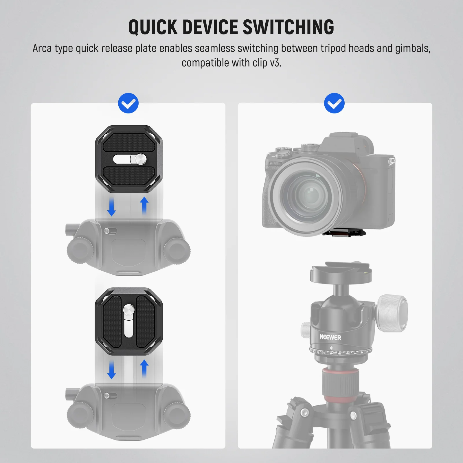 NEEWER GM34 Camera Quick Release Plate Kit - Image 4