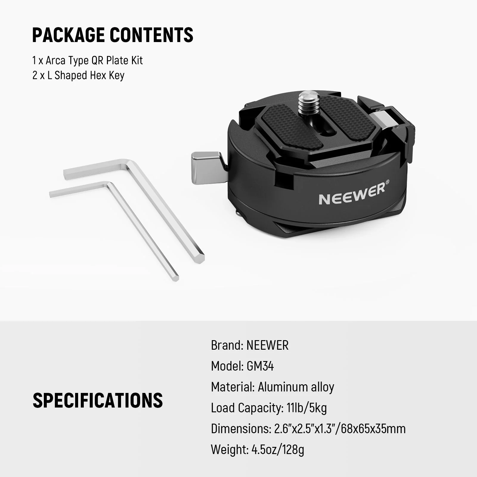 NEEWER GM34 Camera Quick Release Plate Kit - Image 9