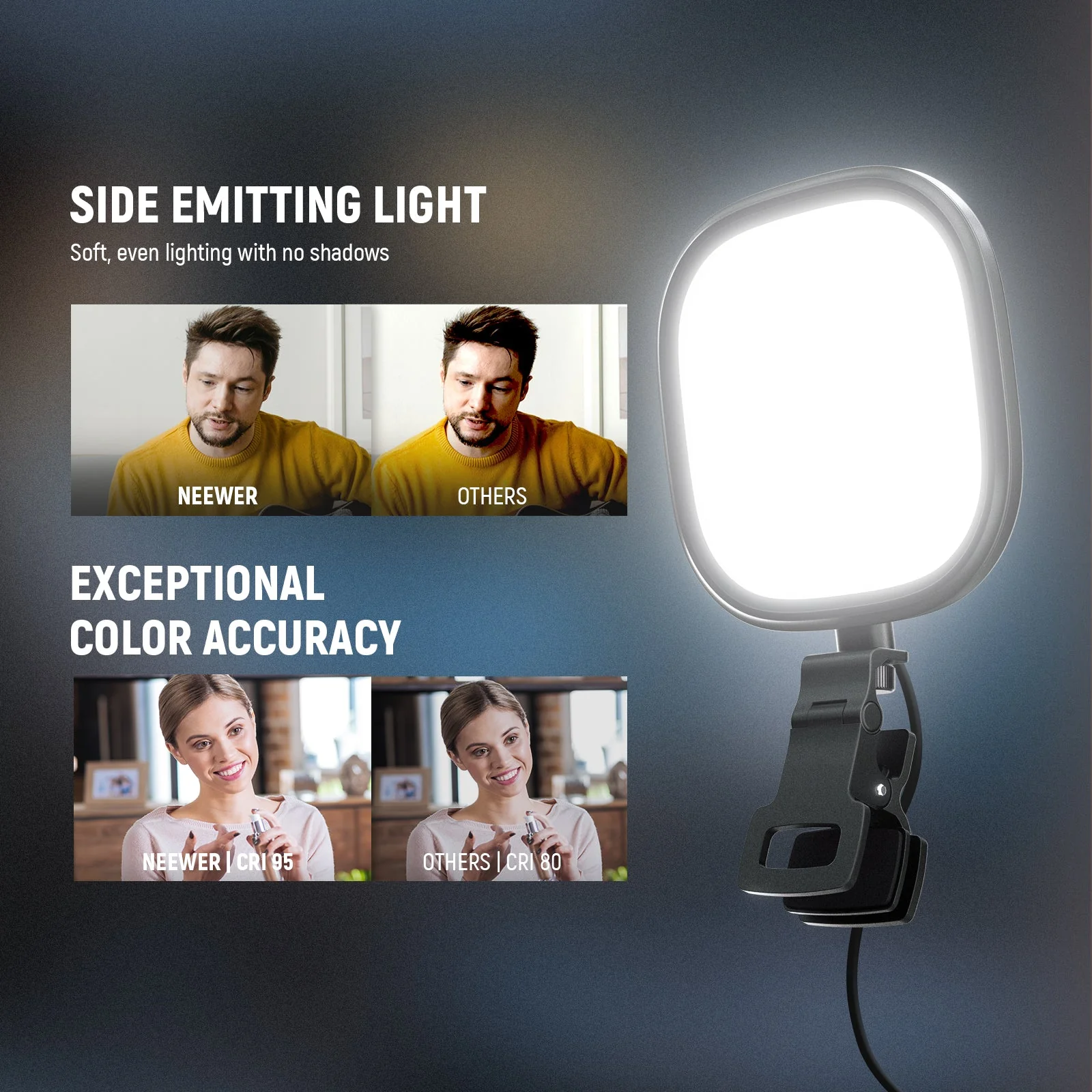 NEEWER BASICS 5" 10W Bi-Color LED Streaming Light - Image 3
