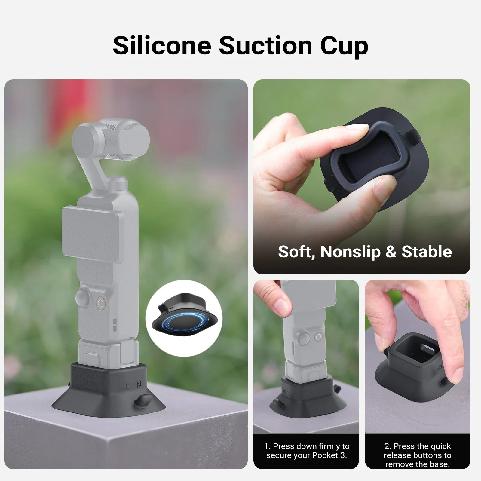 NEEWER BASICS AC023 Suction Cup Desktop Mount for DJI Osmo Pocket 3 - Image 7