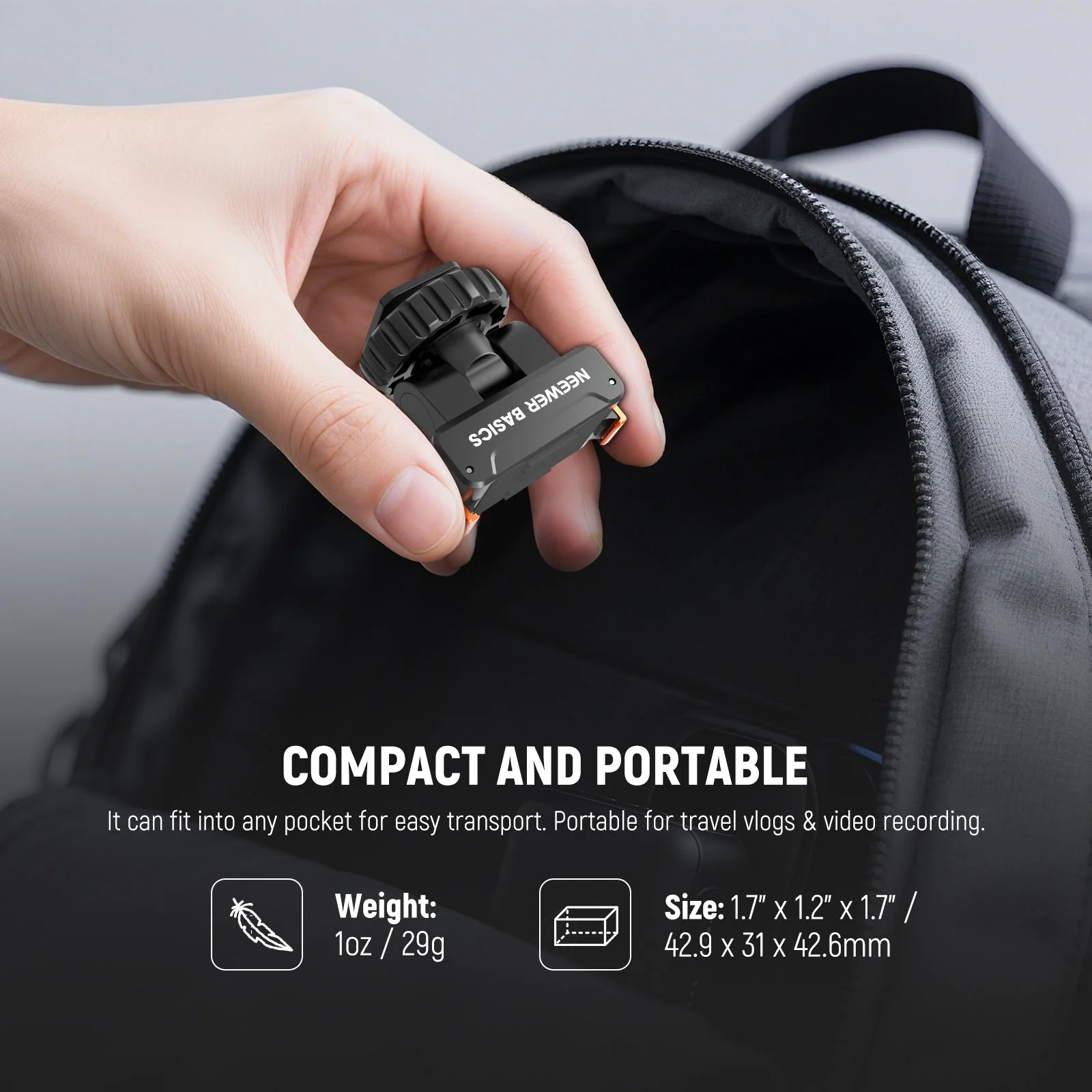 NEEWER BASICS AC037 Magnetic Mount Adapter For DJI Osmo Action 5 Pro/4/3 - Image 5