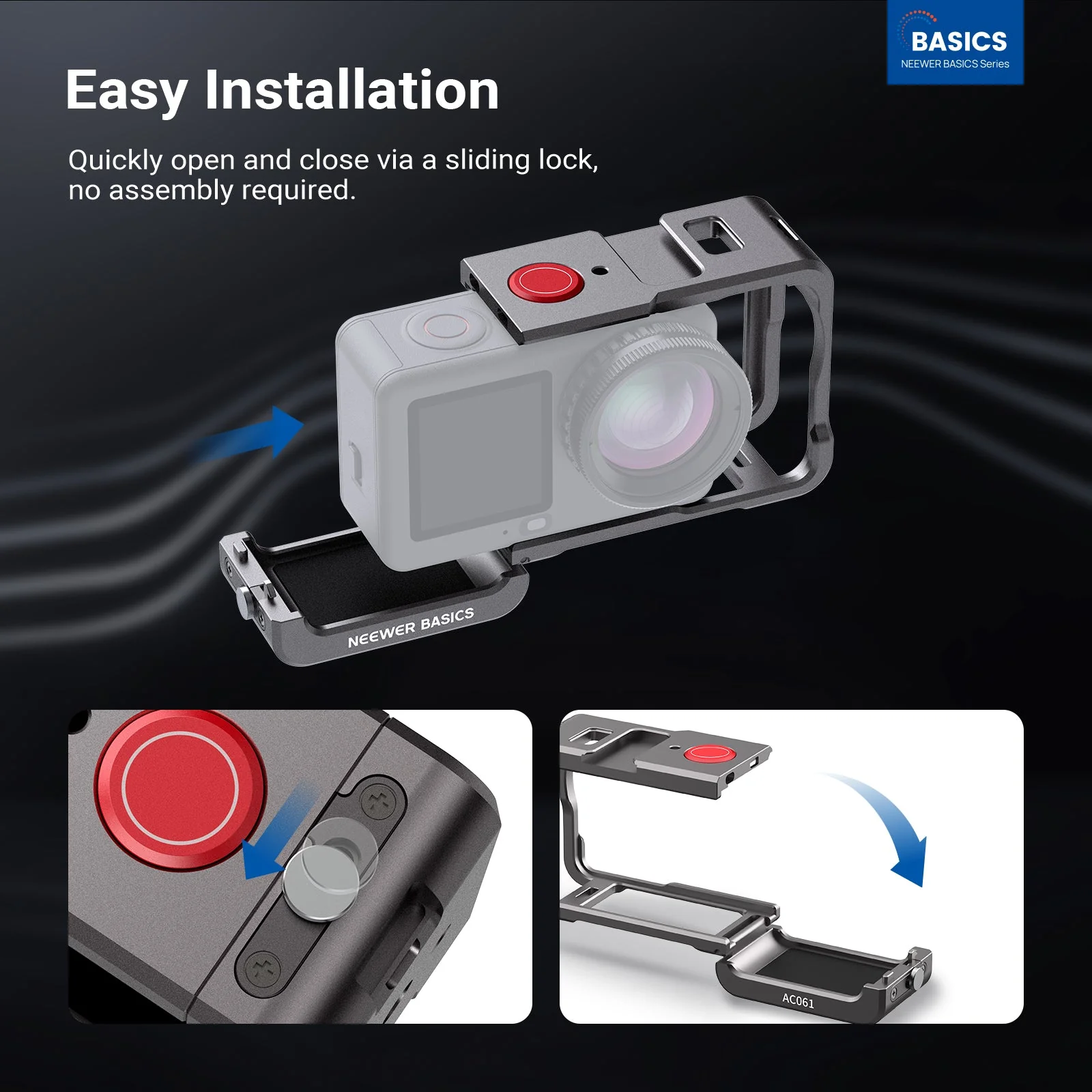 NEEWER BASICS AC061 Camera Cage Compatible with DJI Osmo Action 6 - Image 2