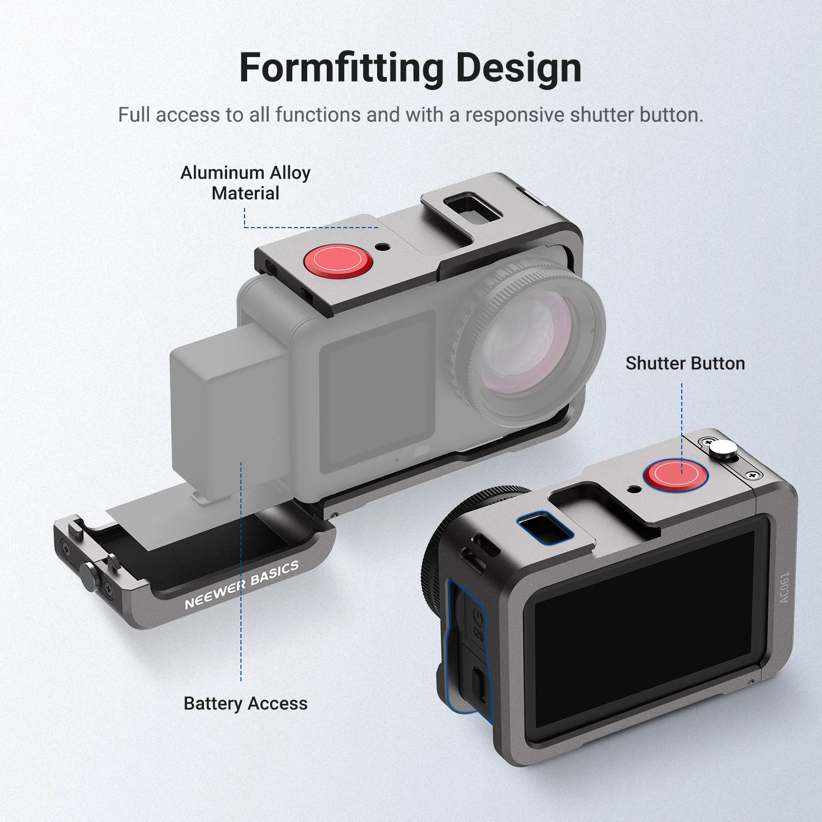 NEEWER BASICS AC061 Camera Cage Compatible with DJI Osmo Action 6 - Image 3