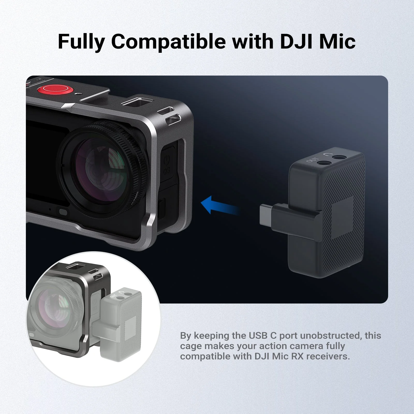 NEEWER BASICS AC061 Camera Cage Compatible with DJI Osmo Action 6 - Image 4
