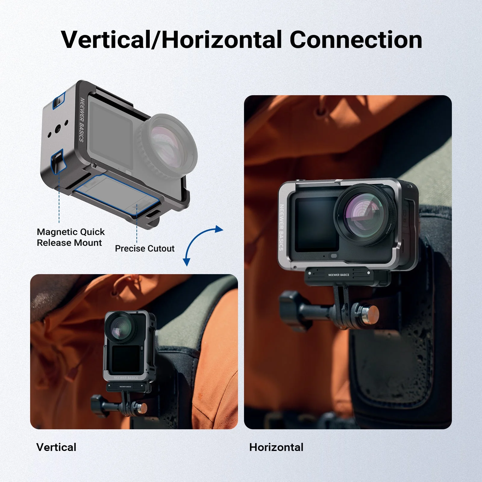 NEEWER BASICS AC061 Camera Cage Compatible with DJI Osmo Action 6 - Image 6