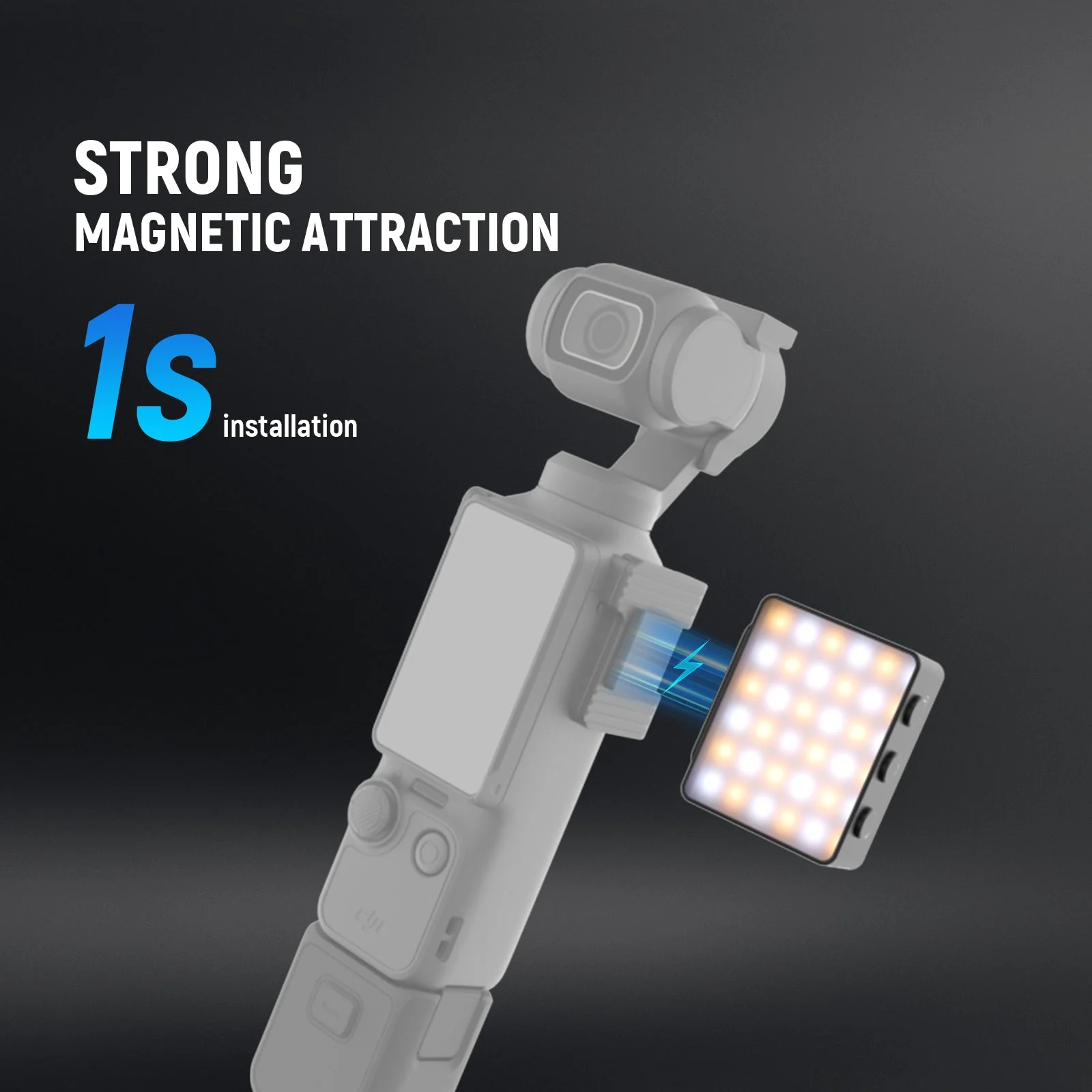 NEEWER BASICS M24 Bi-Color Magnetic LED Fill Light For DJI Osmo Pocket 3 - Image 3