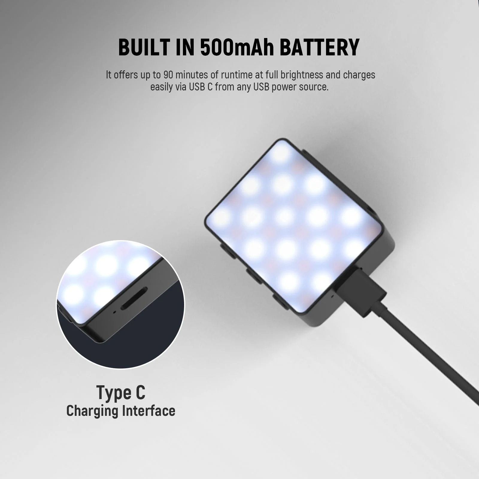 NEEWER BASICS M24 Bi-Color Magnetic LED Fill Light For DJI Osmo Pocket 3 - Image 6