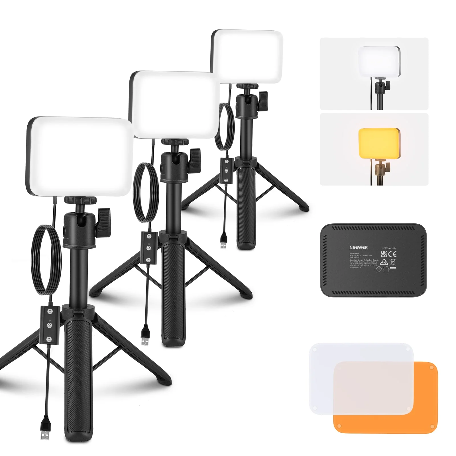 NEEWER BASICS BP66 LED Panel Light with Mini Desk Stand - Image 9