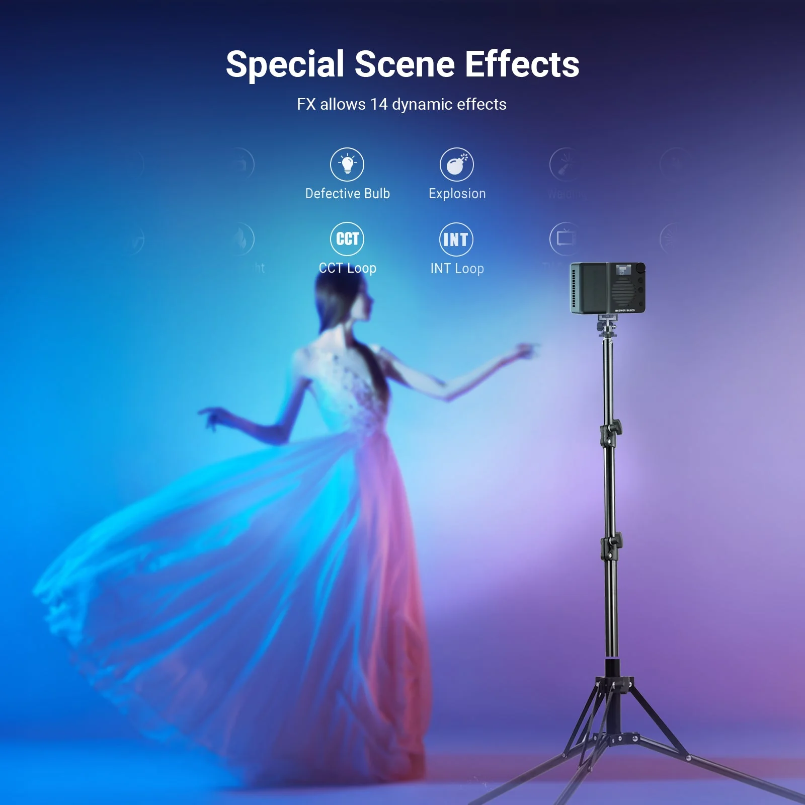 NEEWER BASICS BS40C Magnetic RGB Video Light - Image 4