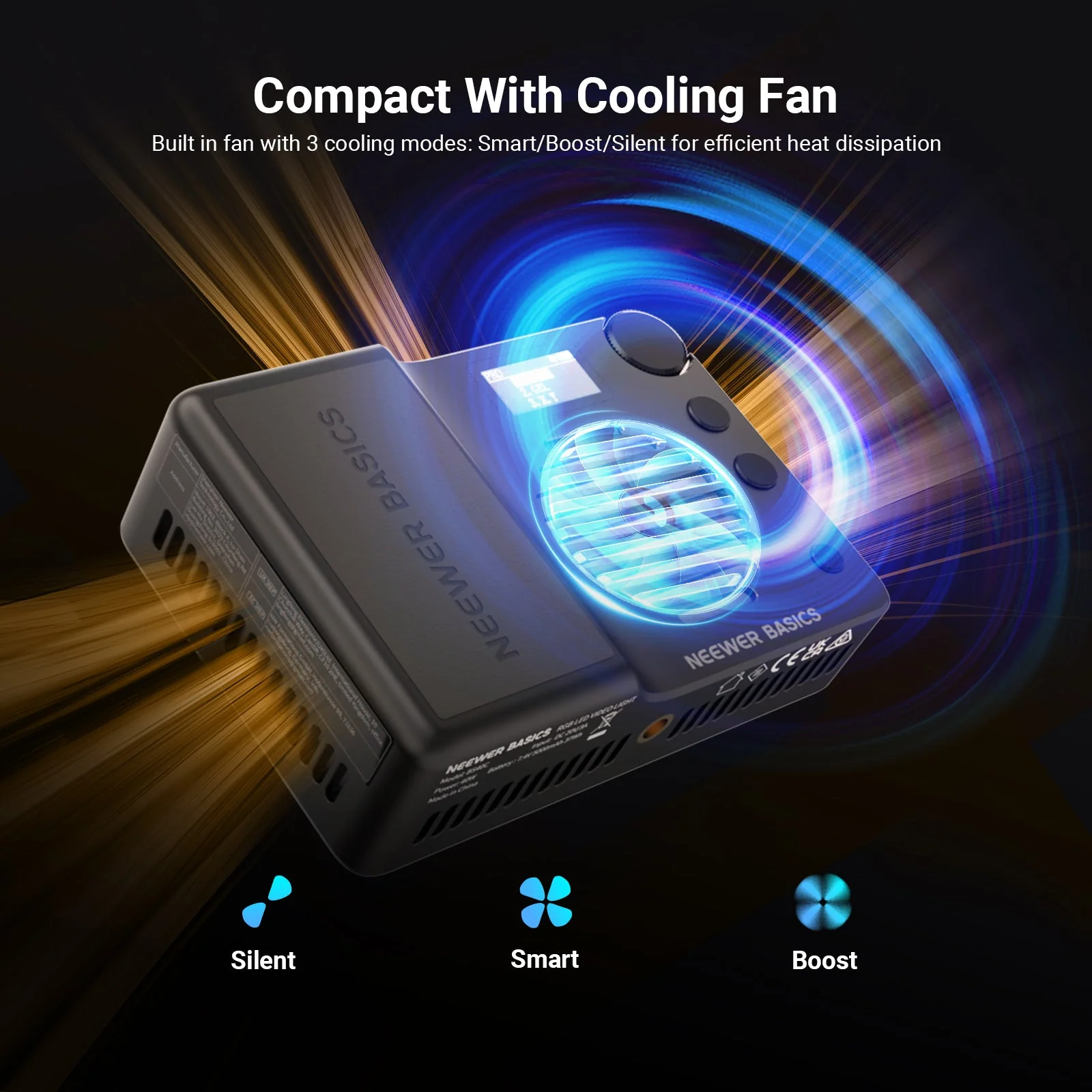 NEEWER BASICS BS40C Magnetic RGB Video Light - Image 5