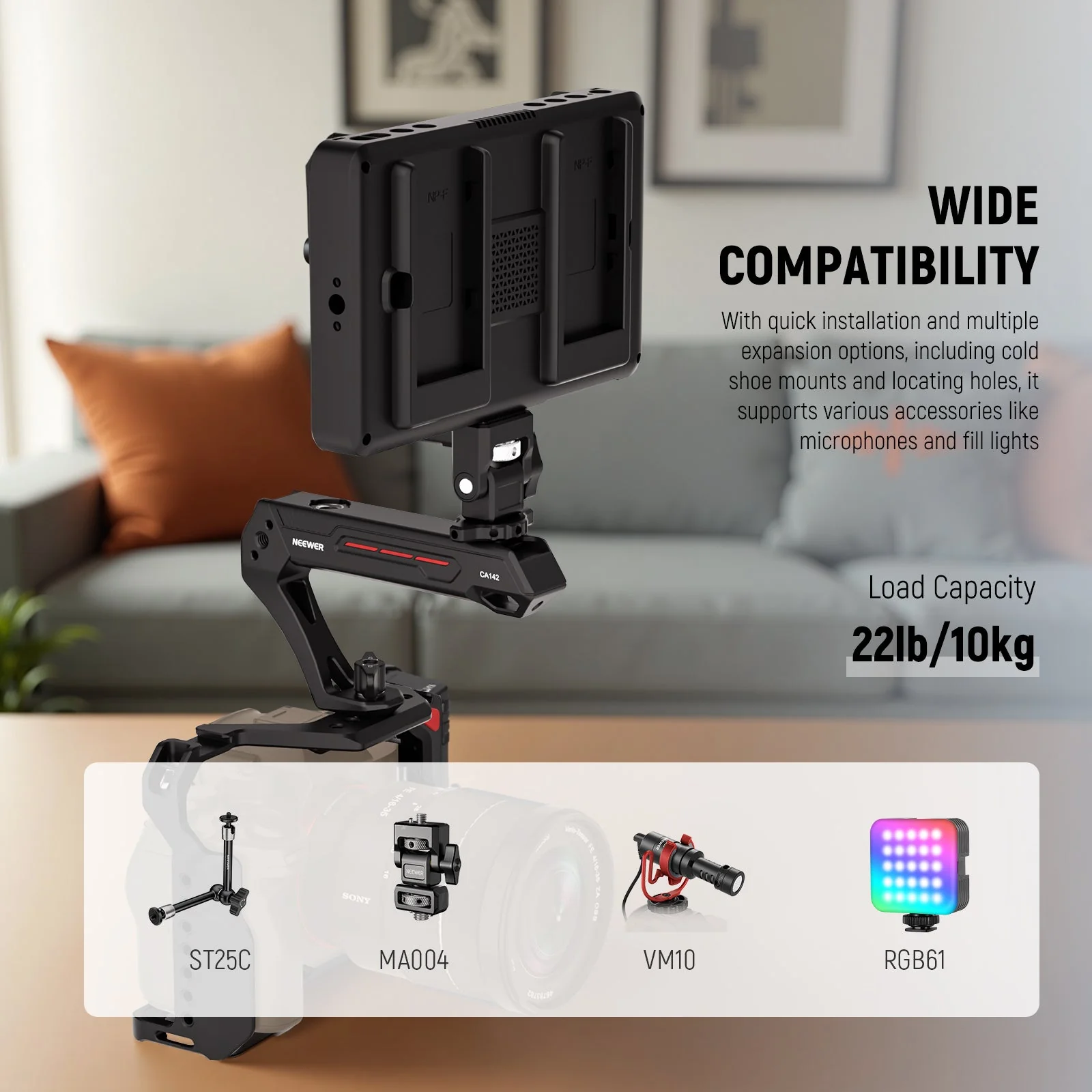 NEEWER BASICS CA142 Lightweight Camera Top Handle - Image 6