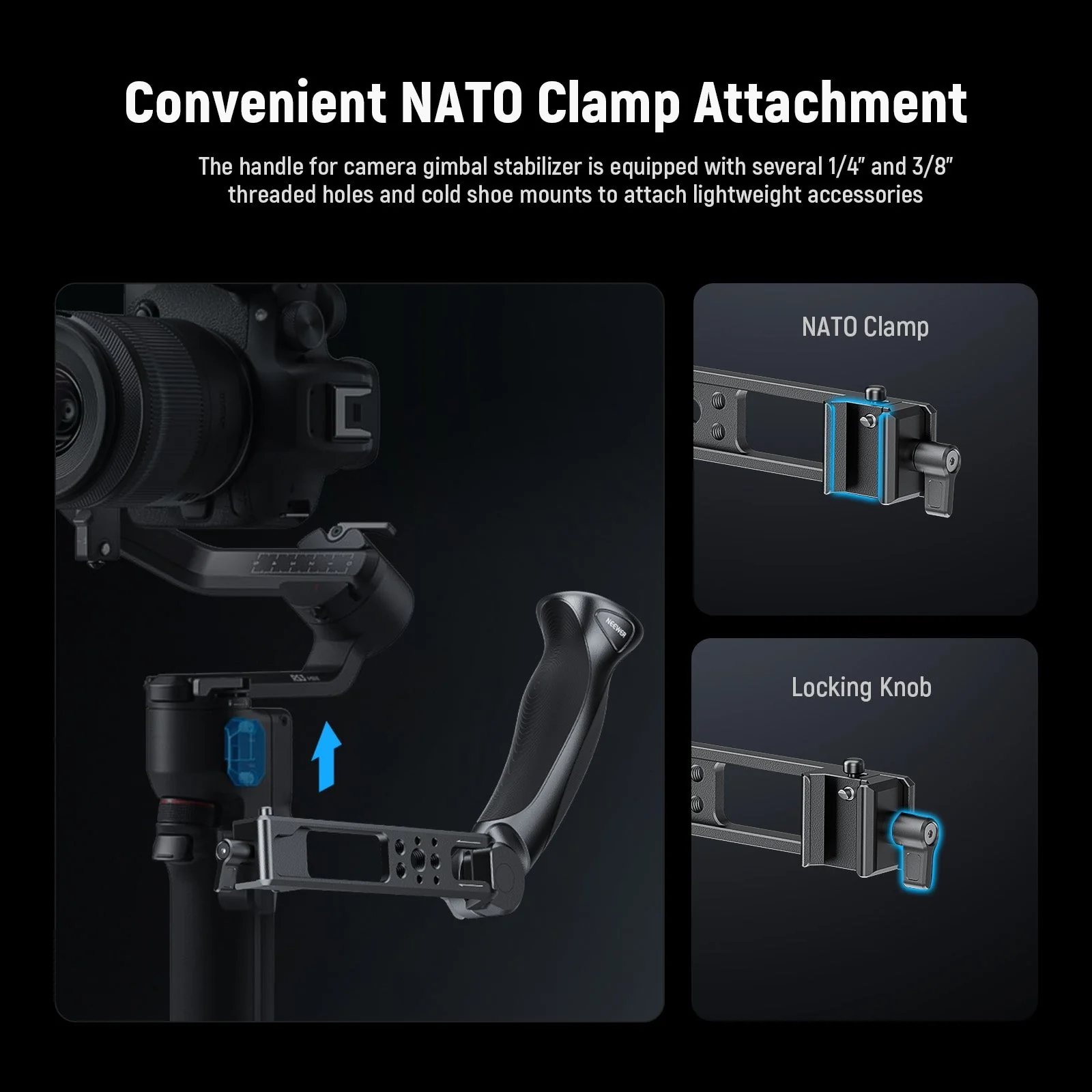 NEEWER BASICS CA143 Gimbal Sling Handle Grip for DJI RS Series - Image 3