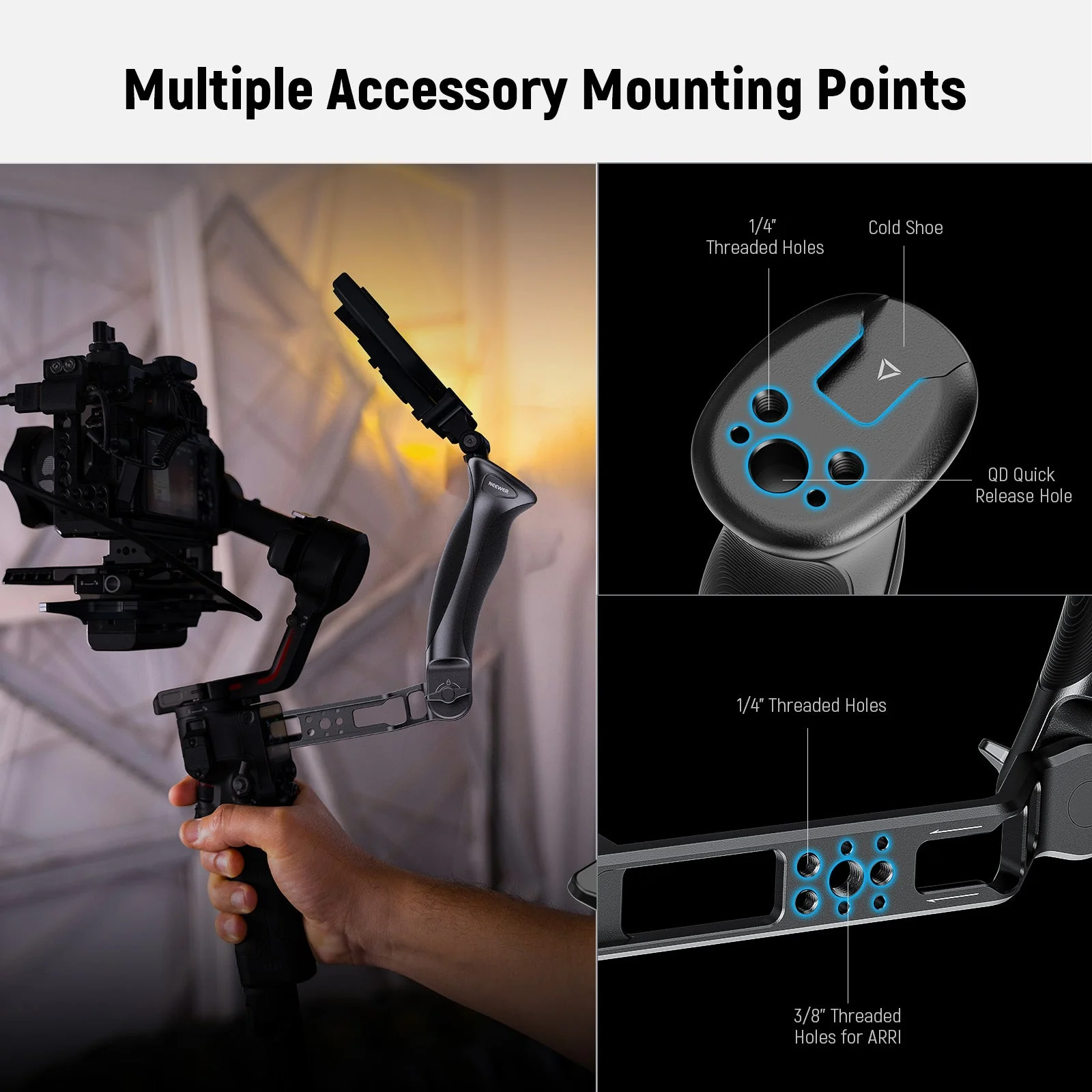 NEEWER BASICS CA143 Gimbal Sling Handle Grip for DJI RS Series - Image 4
