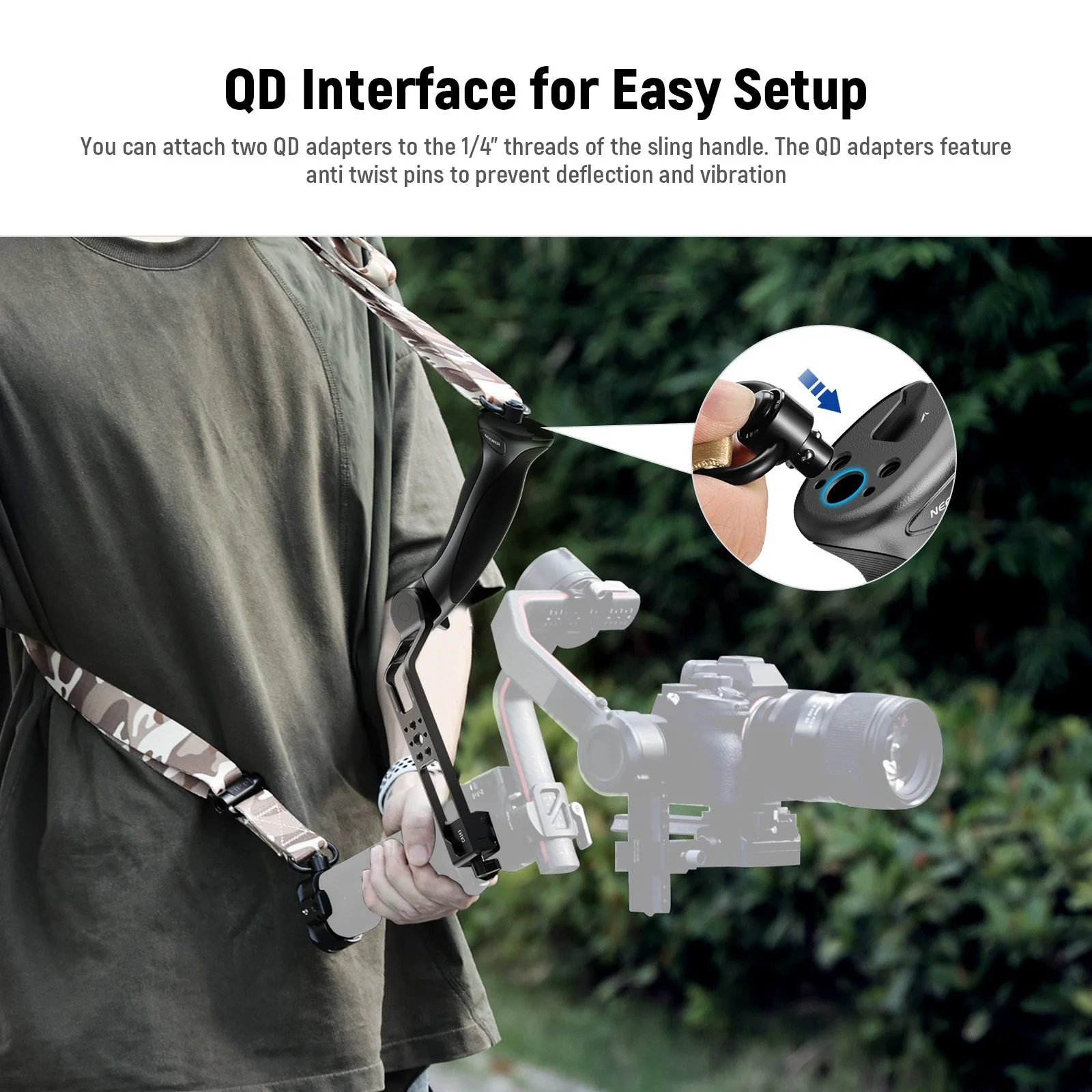 NEEWER BASICS CA143 Gimbal Sling Handle Grip for DJI RS Series - Image 6