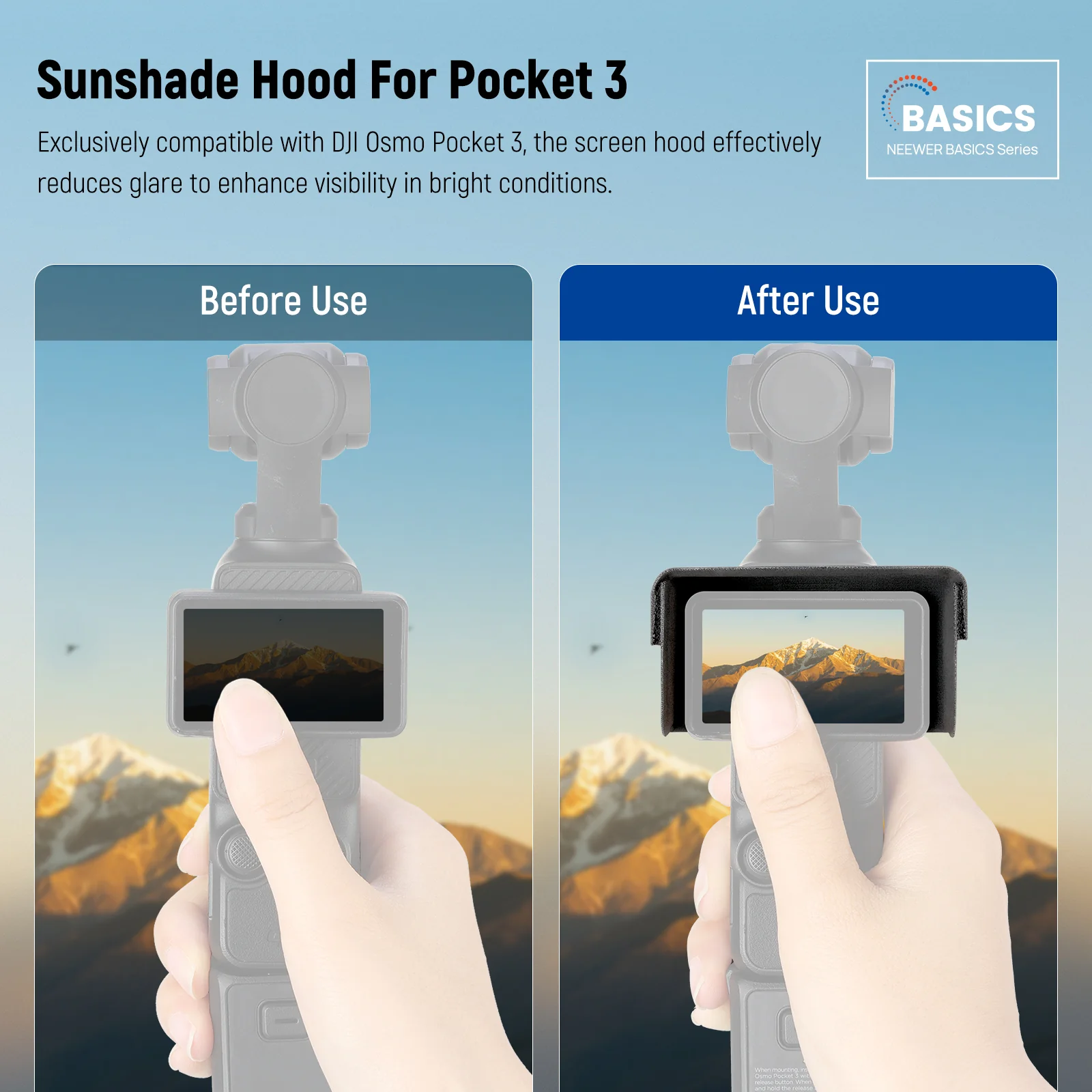 NEEWER BASICS CA152 Sunshade Cover For DJI Osmo Pocket 3 - Image 2