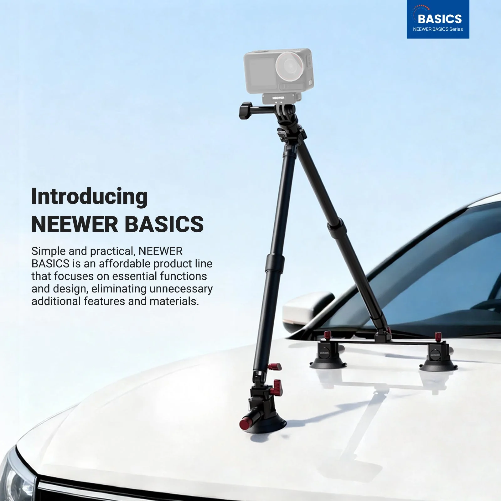 NEEWER BASICS CA166 Triple Suction Cup Car Mount Kit - Image 2