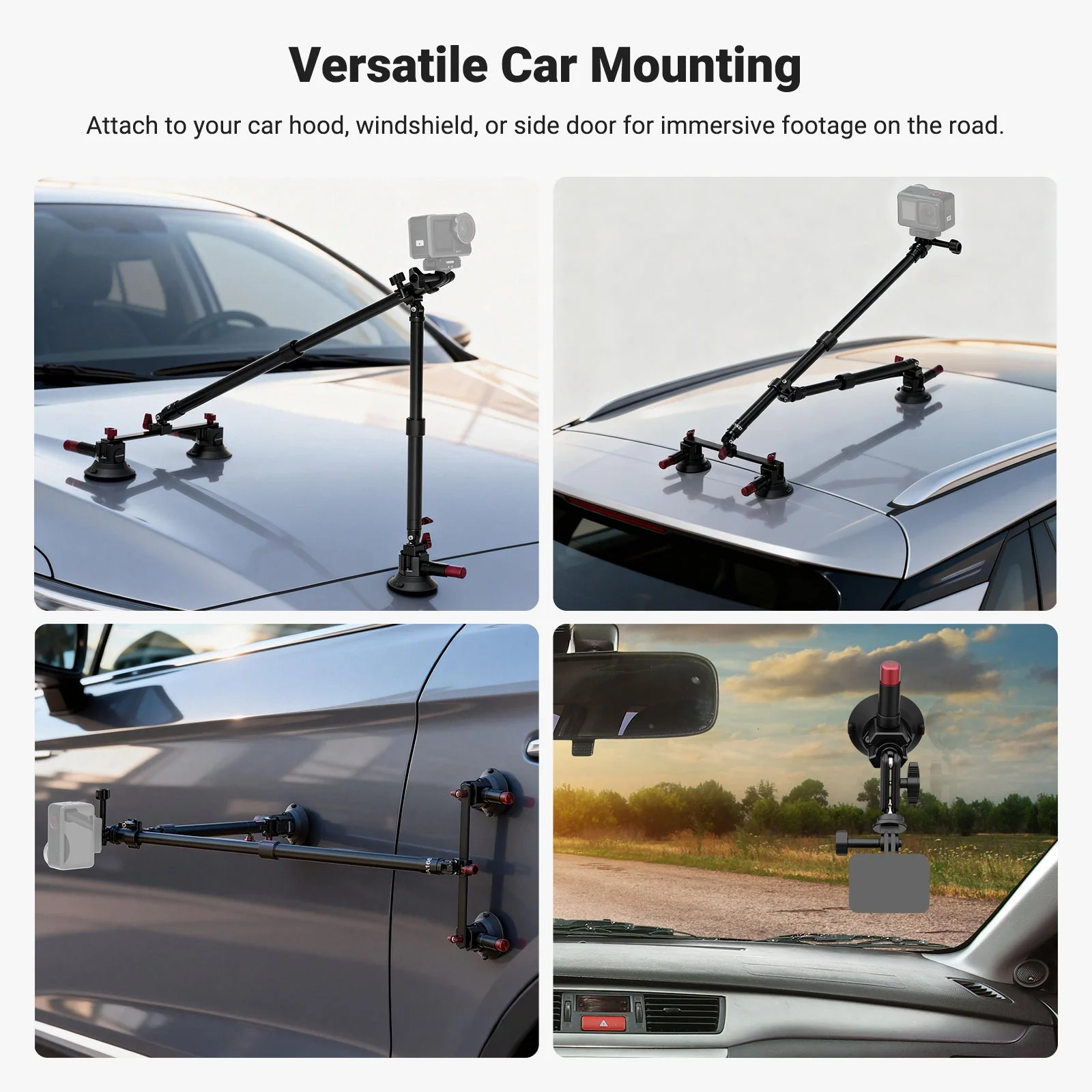 NEEWER BASICS CA166 Triple Suction Cup Car Mount Kit - Image 7