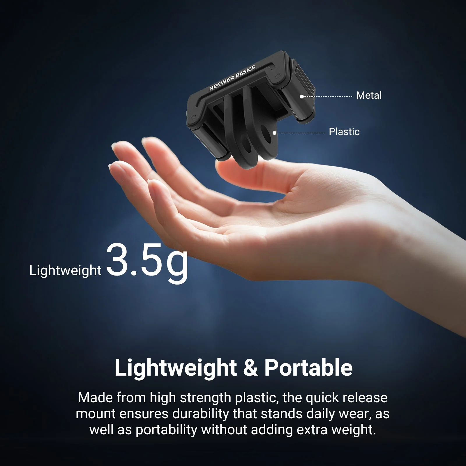 NEEWER BASICS DP05 Magnetic Mount For Insta360 Ace Pro 2/Ace Pro/X5 - Image 6